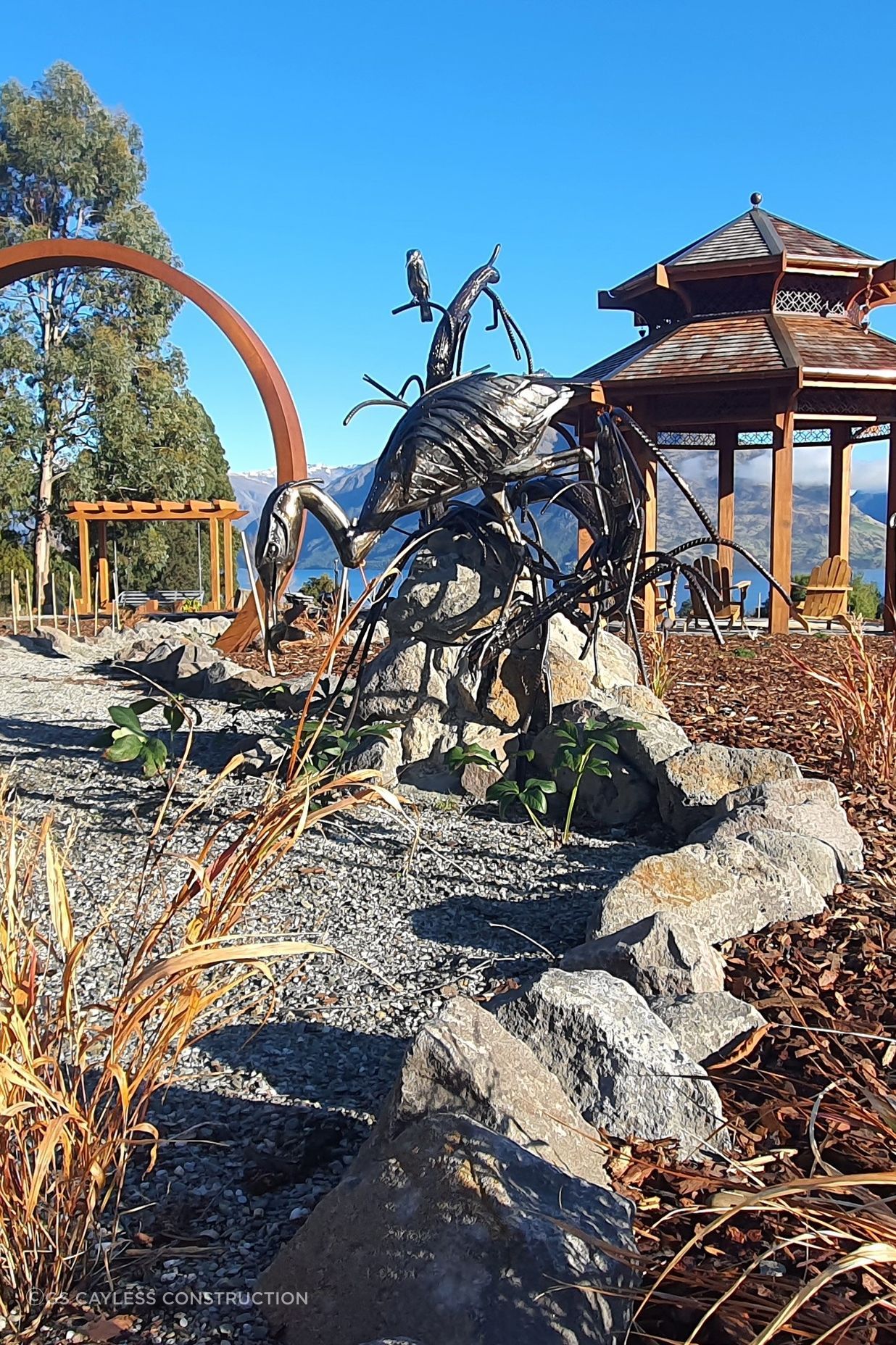 Dry Lake, Heron & Garden