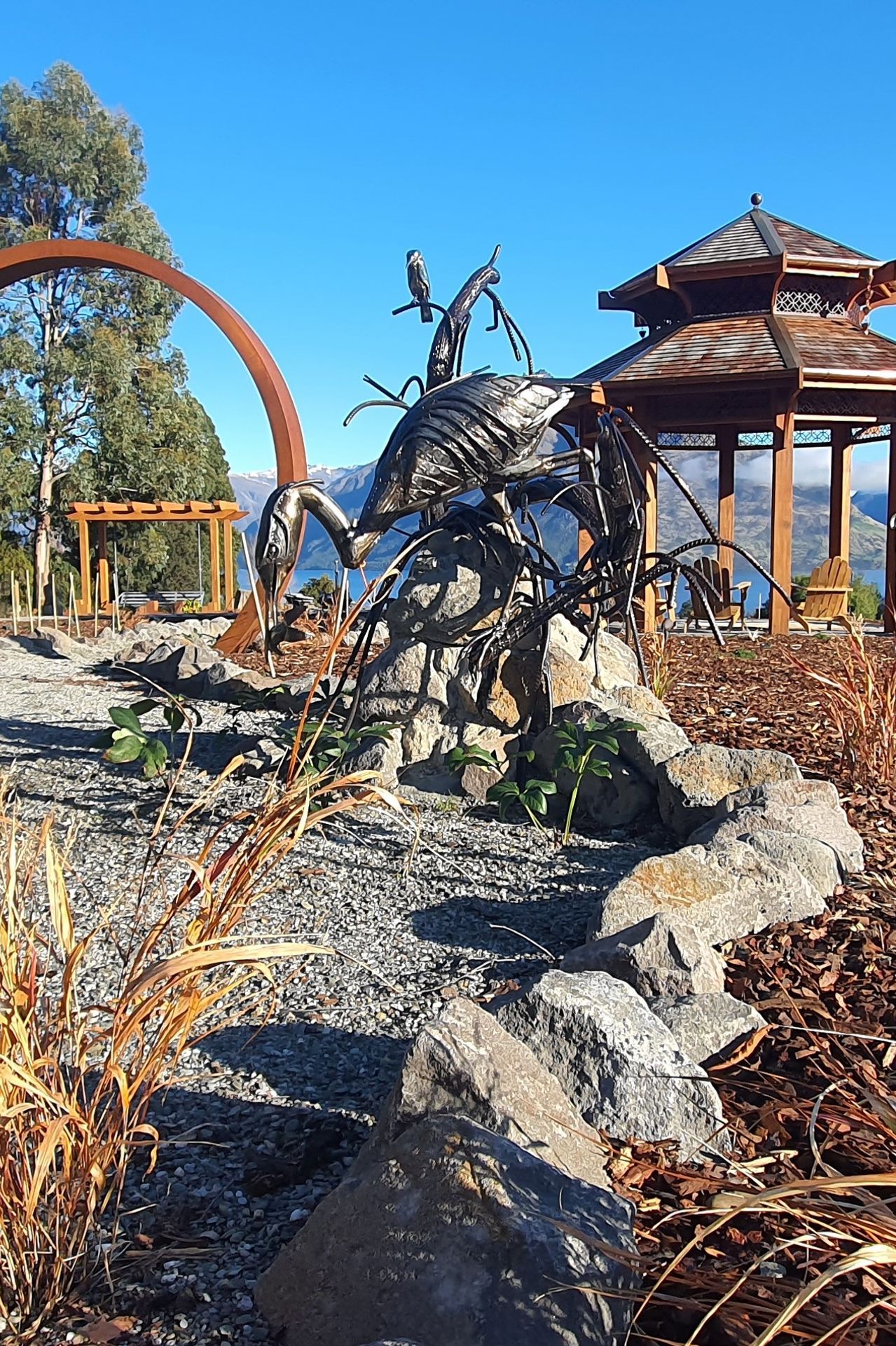 Dry Lake, Heron & Garden