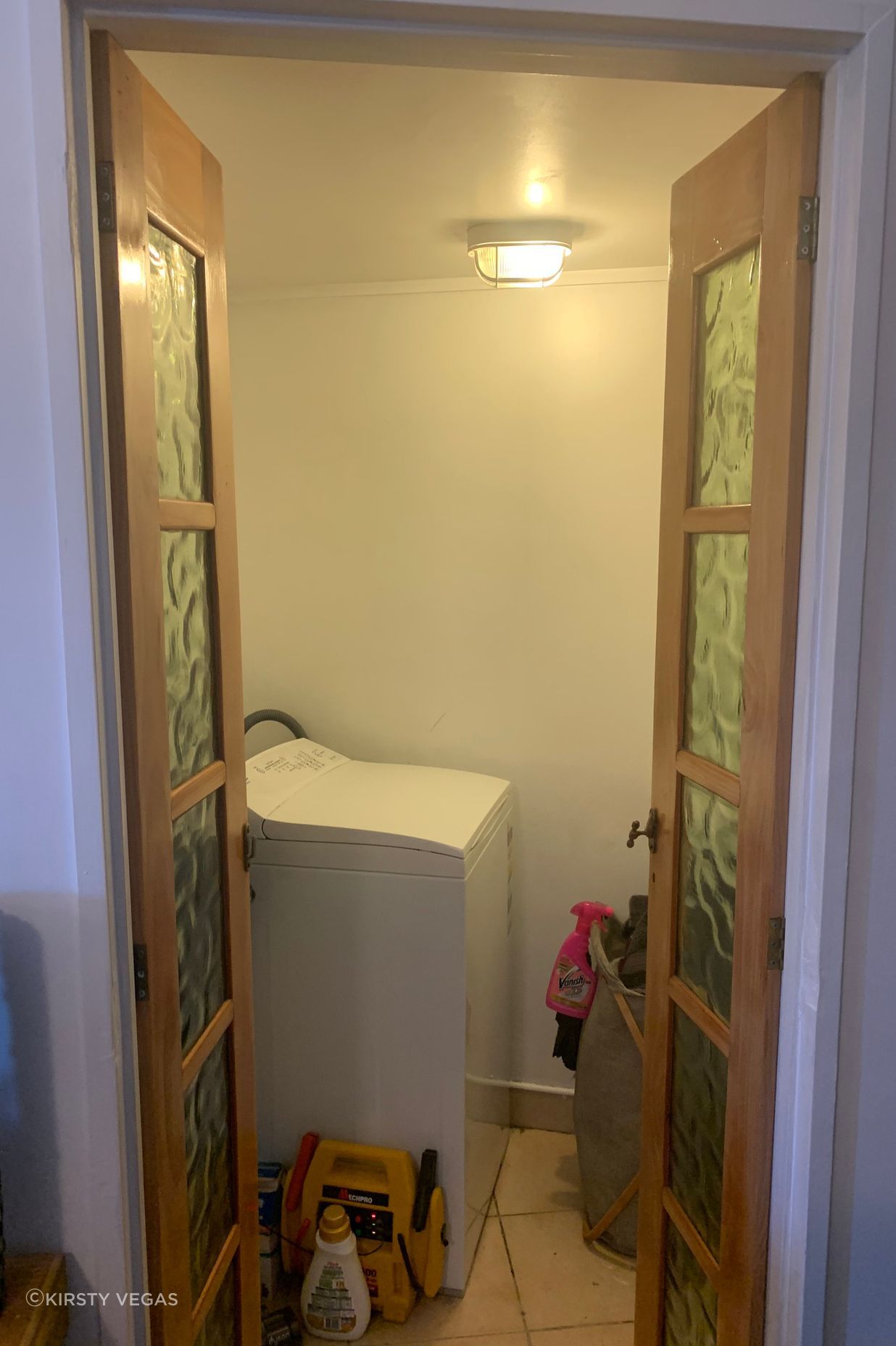 The old, cramped laundry lacked efficiency—excited for a functional and spacious upgrade!