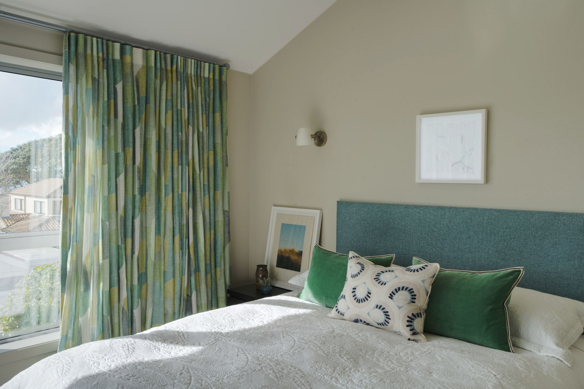 Updated master bedroom furnishings.