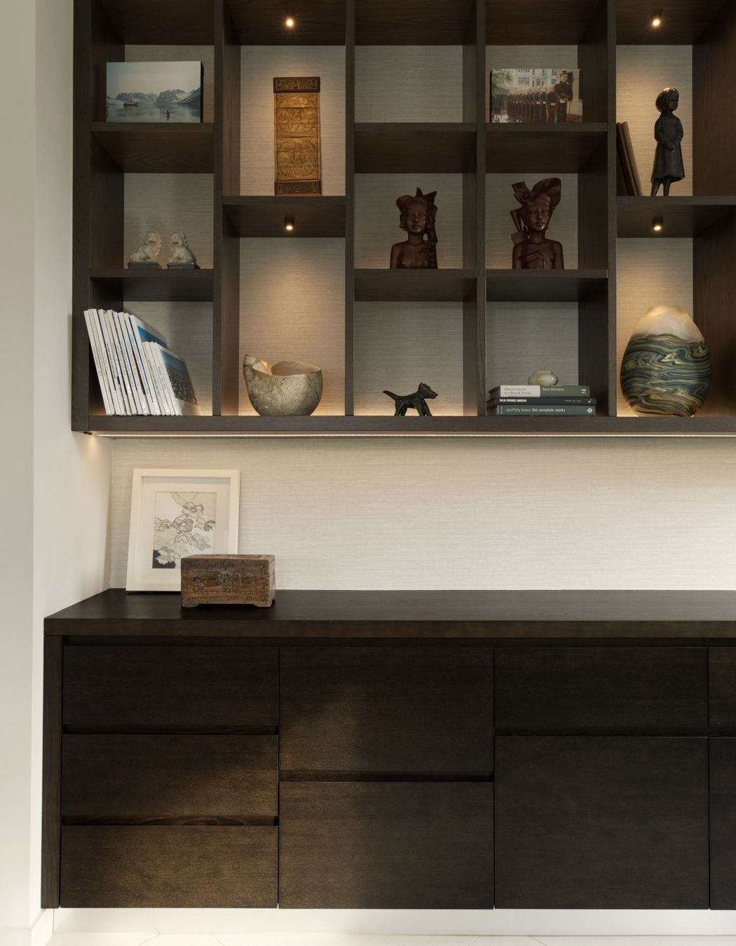 Bespoke oak cabinetry.