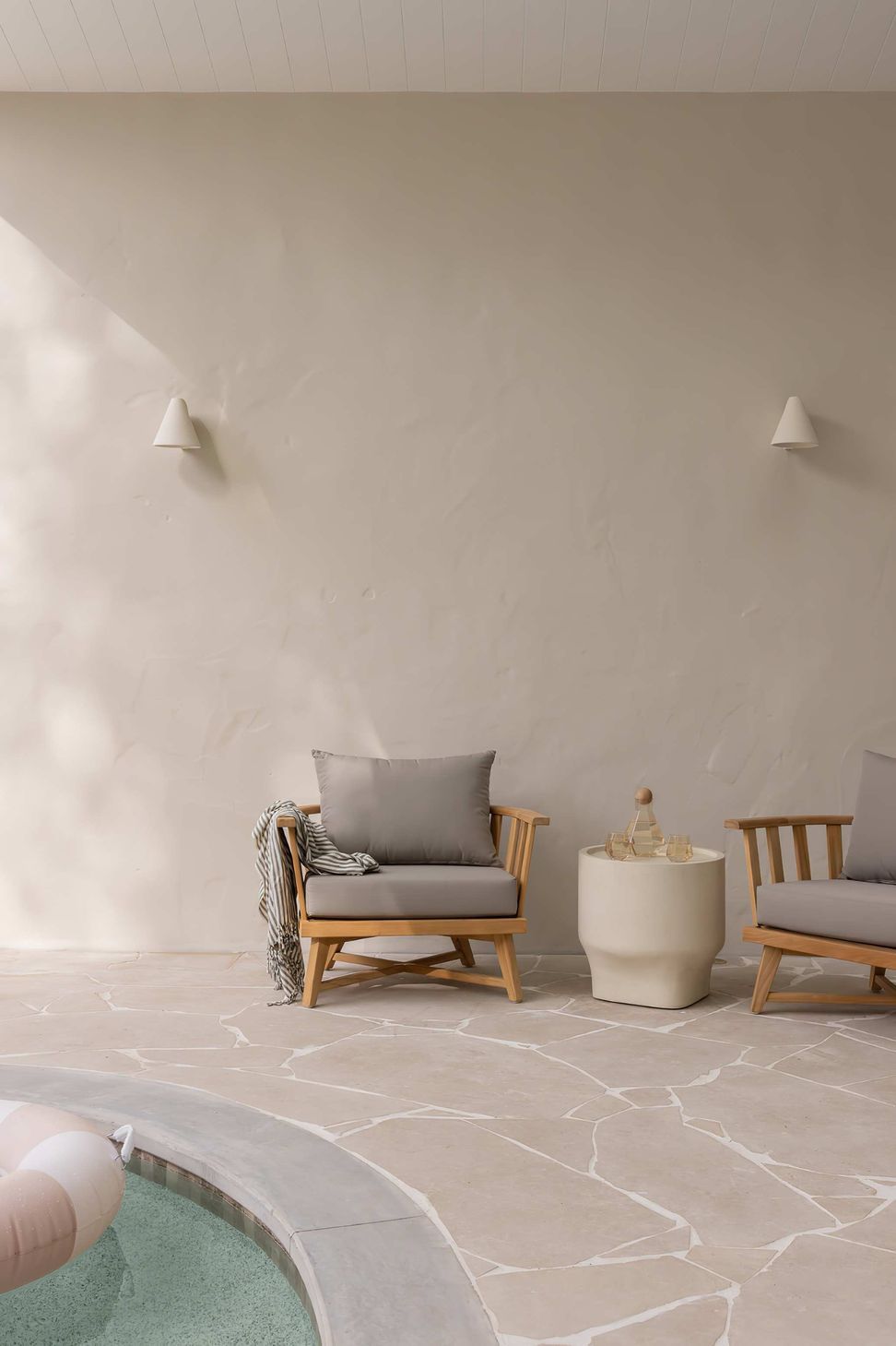 Sonoma Slat Occasional Chair and Lucia Side Table