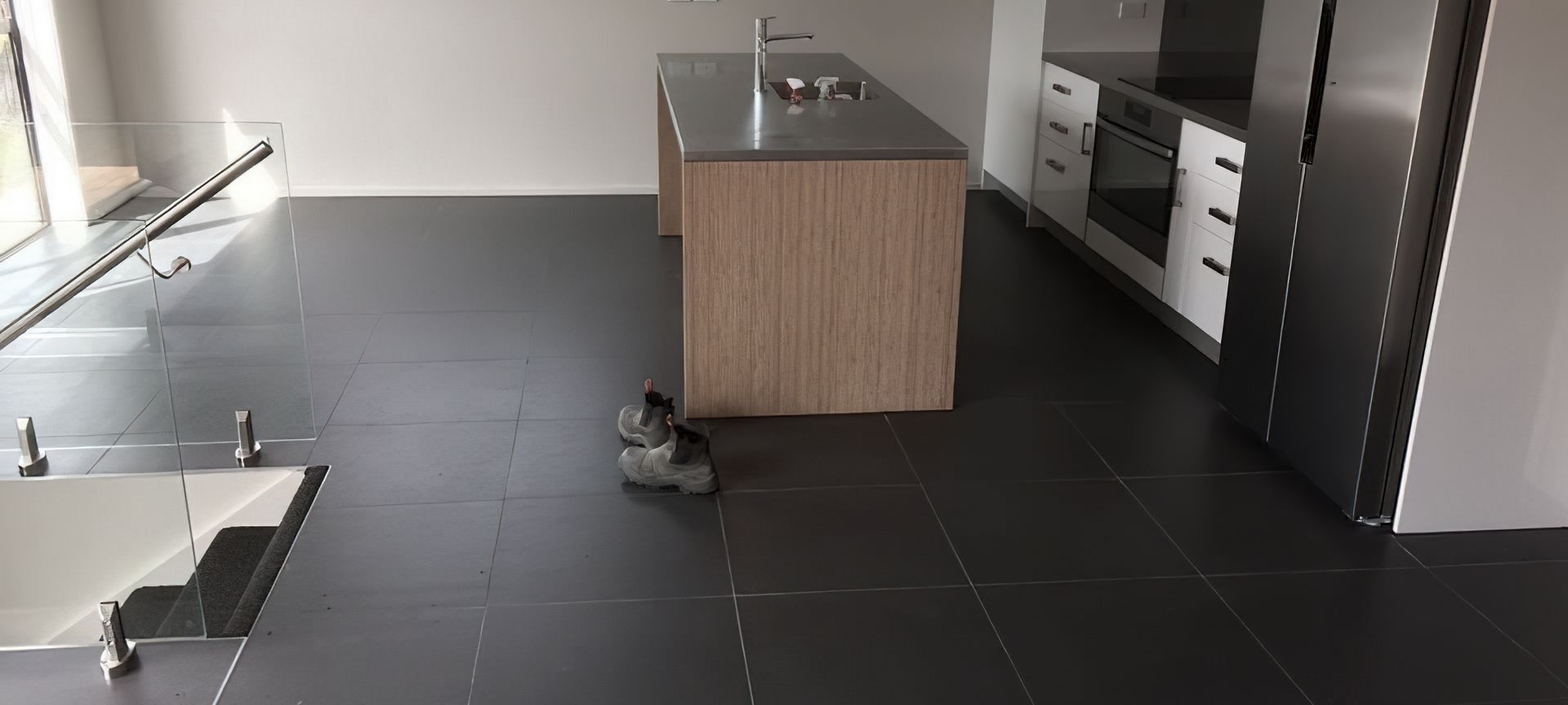 Kitchen Black Tiling banner