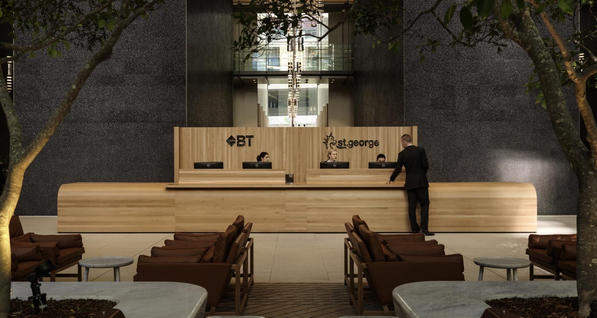 International Towers Lobby banner