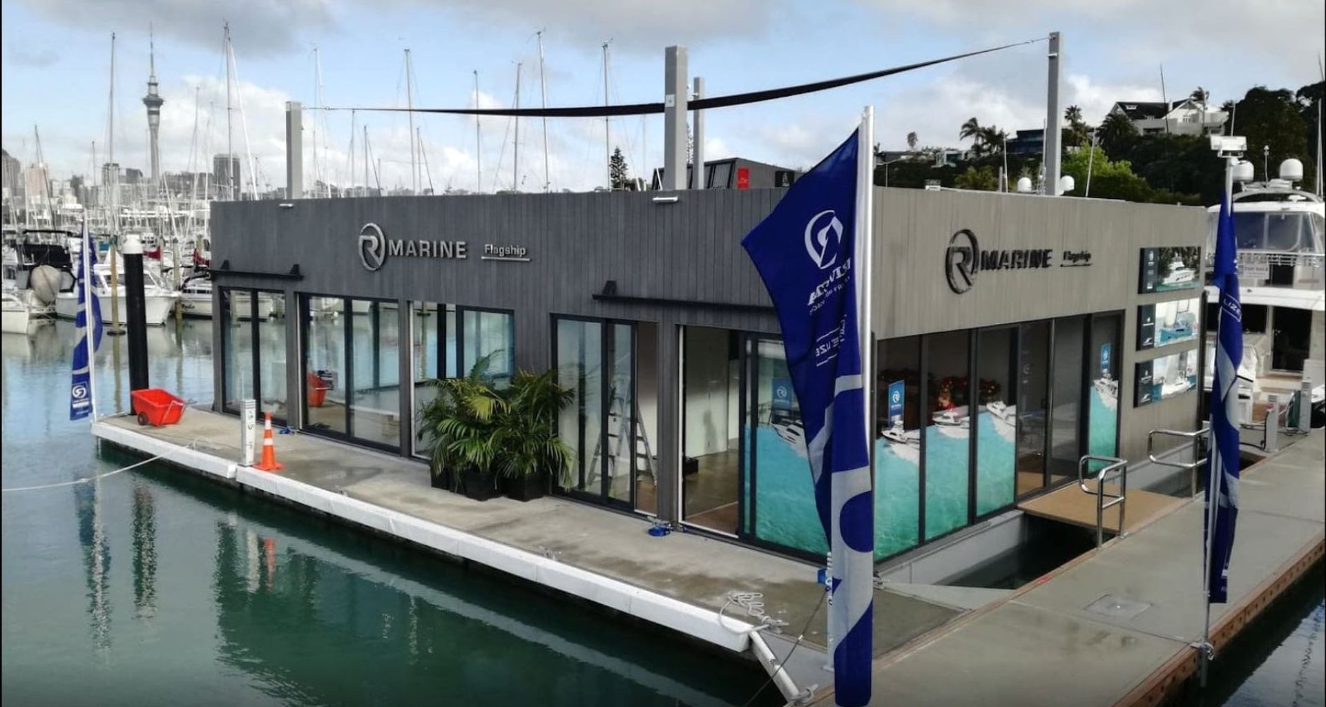 Flagship Marine Floating Sales Office banner