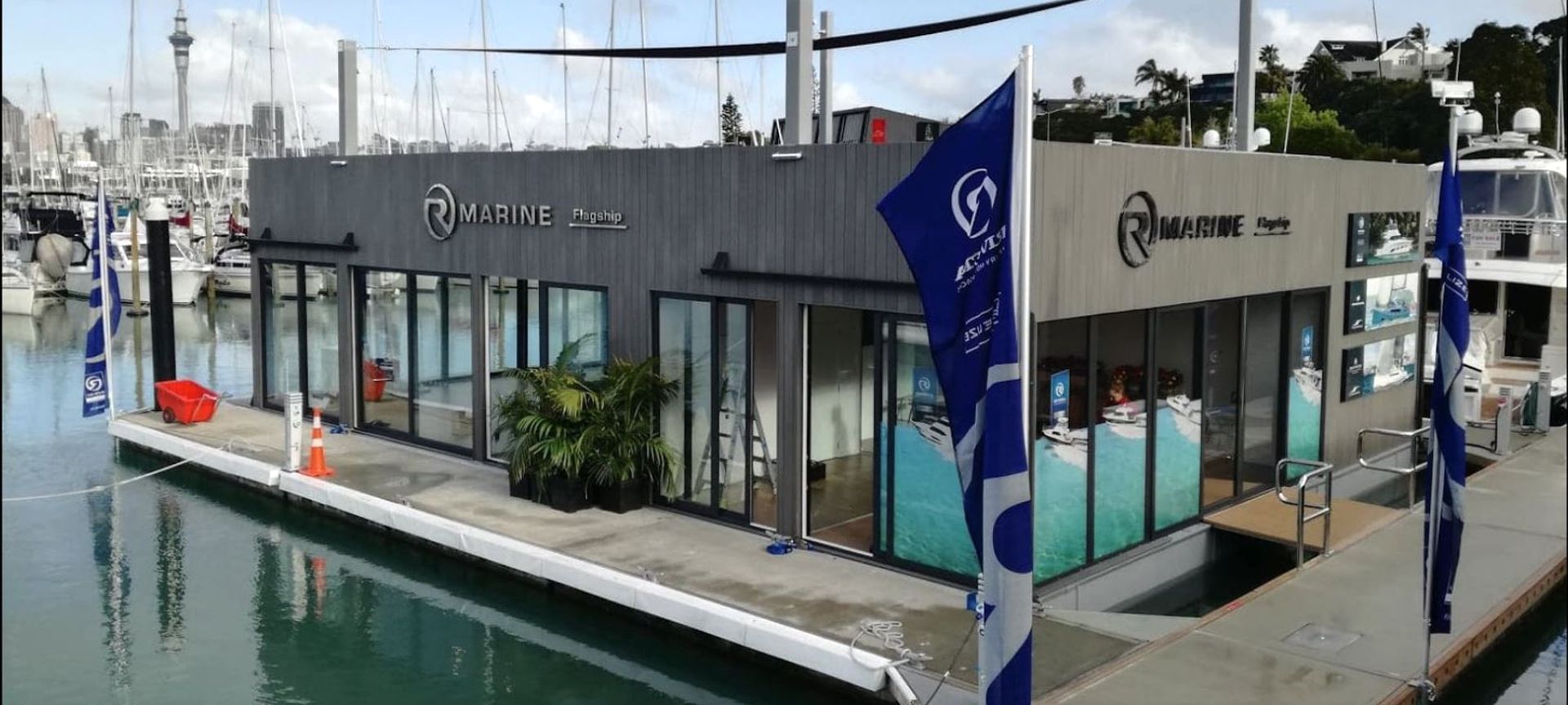 Flagship Marine Floating Sales Office banner