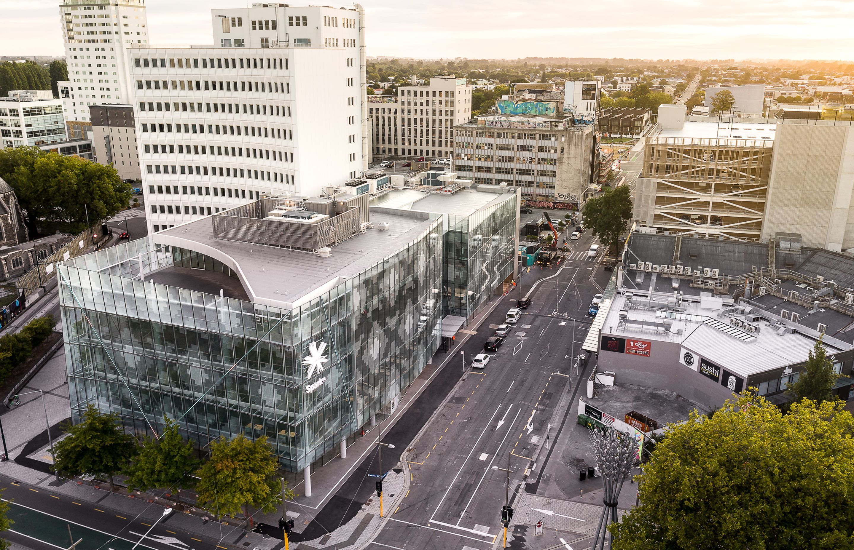 Completed Spark Square Building - Showcasing Roof and Exterior Balcony