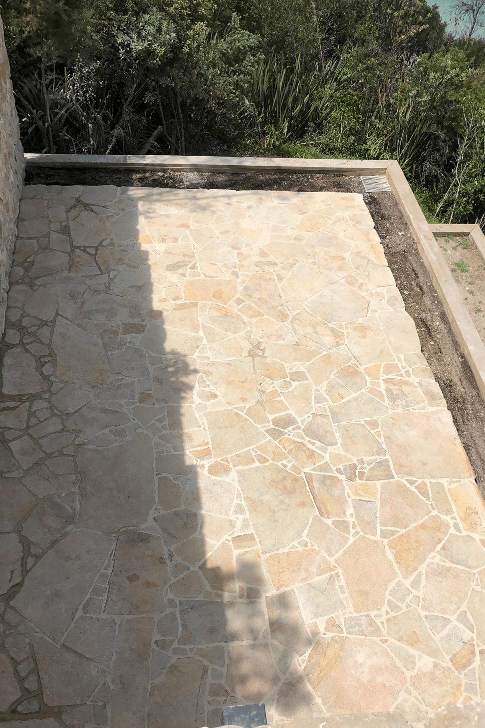 Limestone crazy paving
