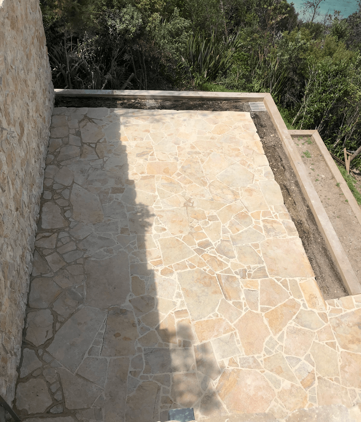 Limestone crazy paving