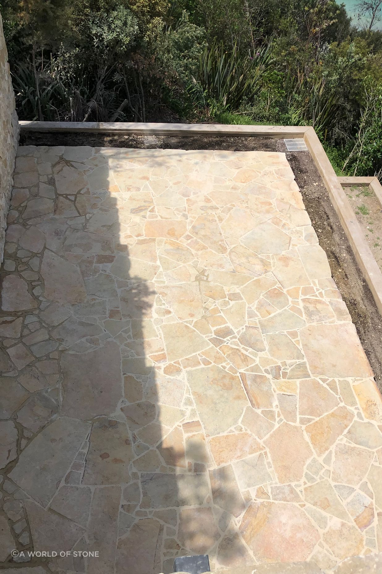 Limestone crazy paving