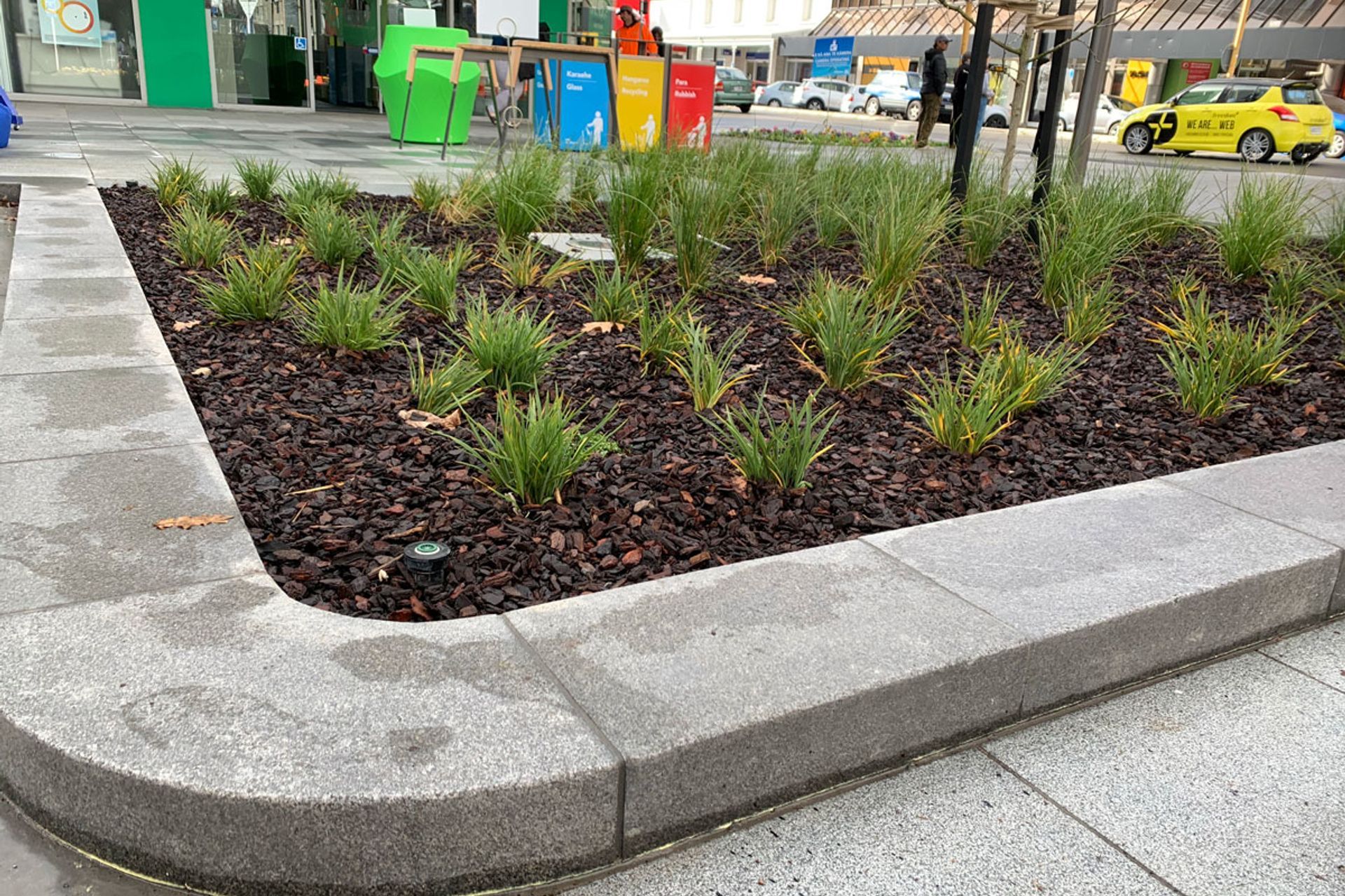 Palmerston Square CBD upgrade with Horizon International Basalt stone pavers and Granite