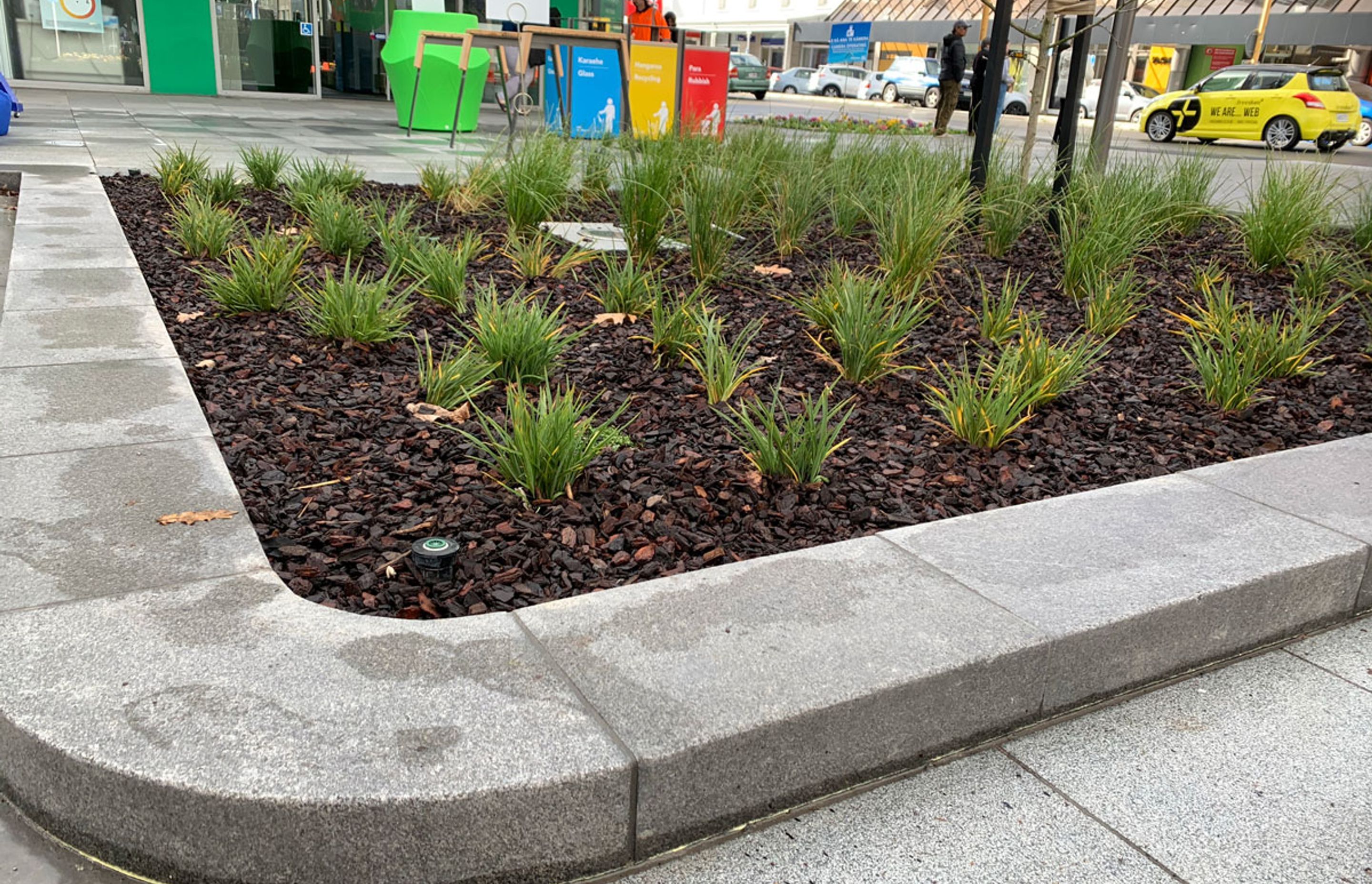 Palmerston Square CBD upgrade with Horizon International Basalt stone pavers and Granite