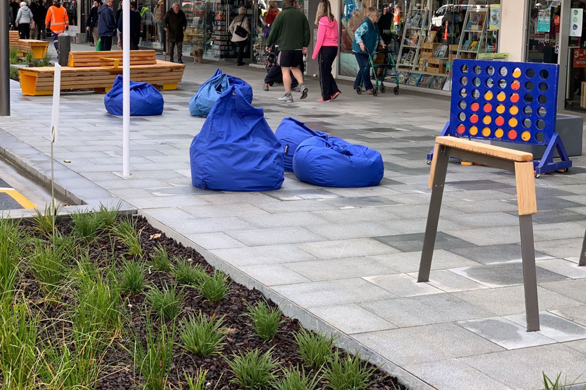 Palmerston Square CBD upgrade with Horizon International Basalt stone pavers and Granite