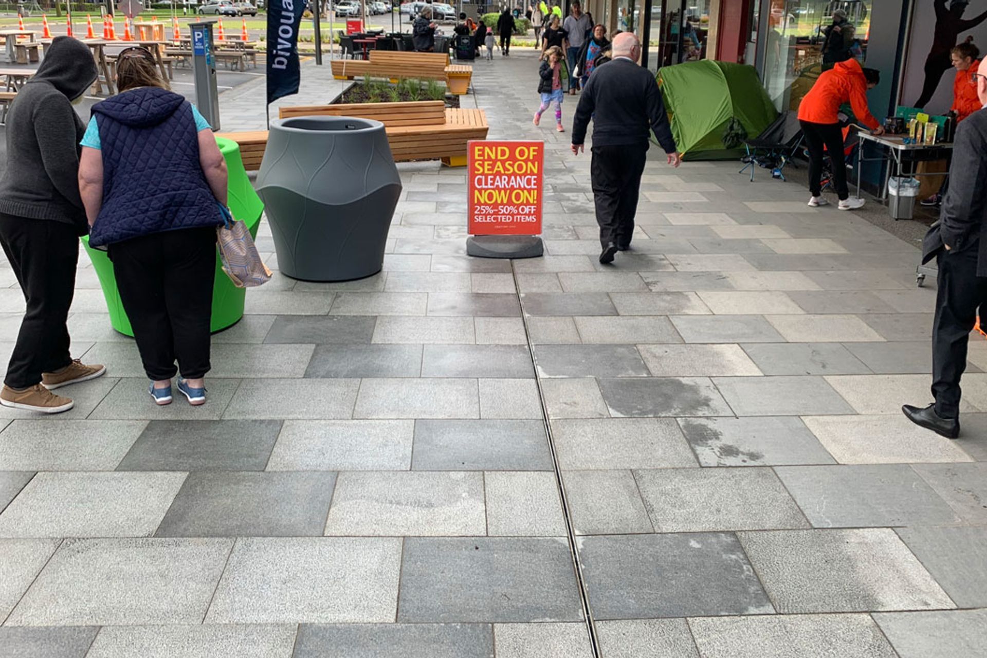 Palmerston Square CBD upgrade with Horizon International Basalt stone pavers and Granite