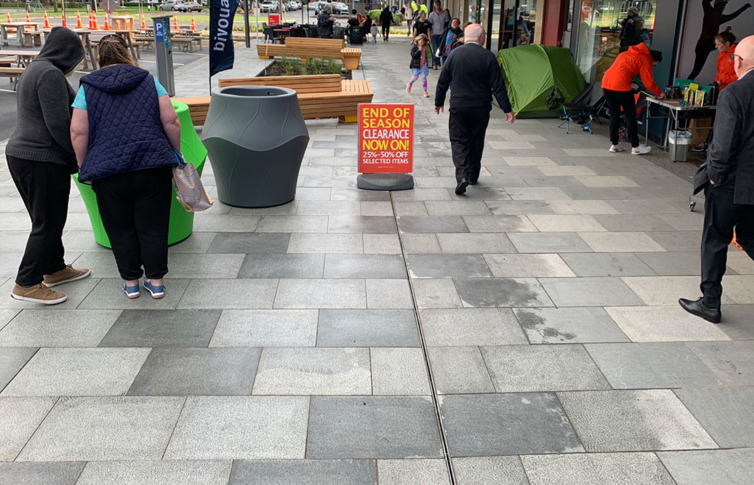 Palmerston Square CBD upgrade with Horizon International Basalt stone pavers and Granite