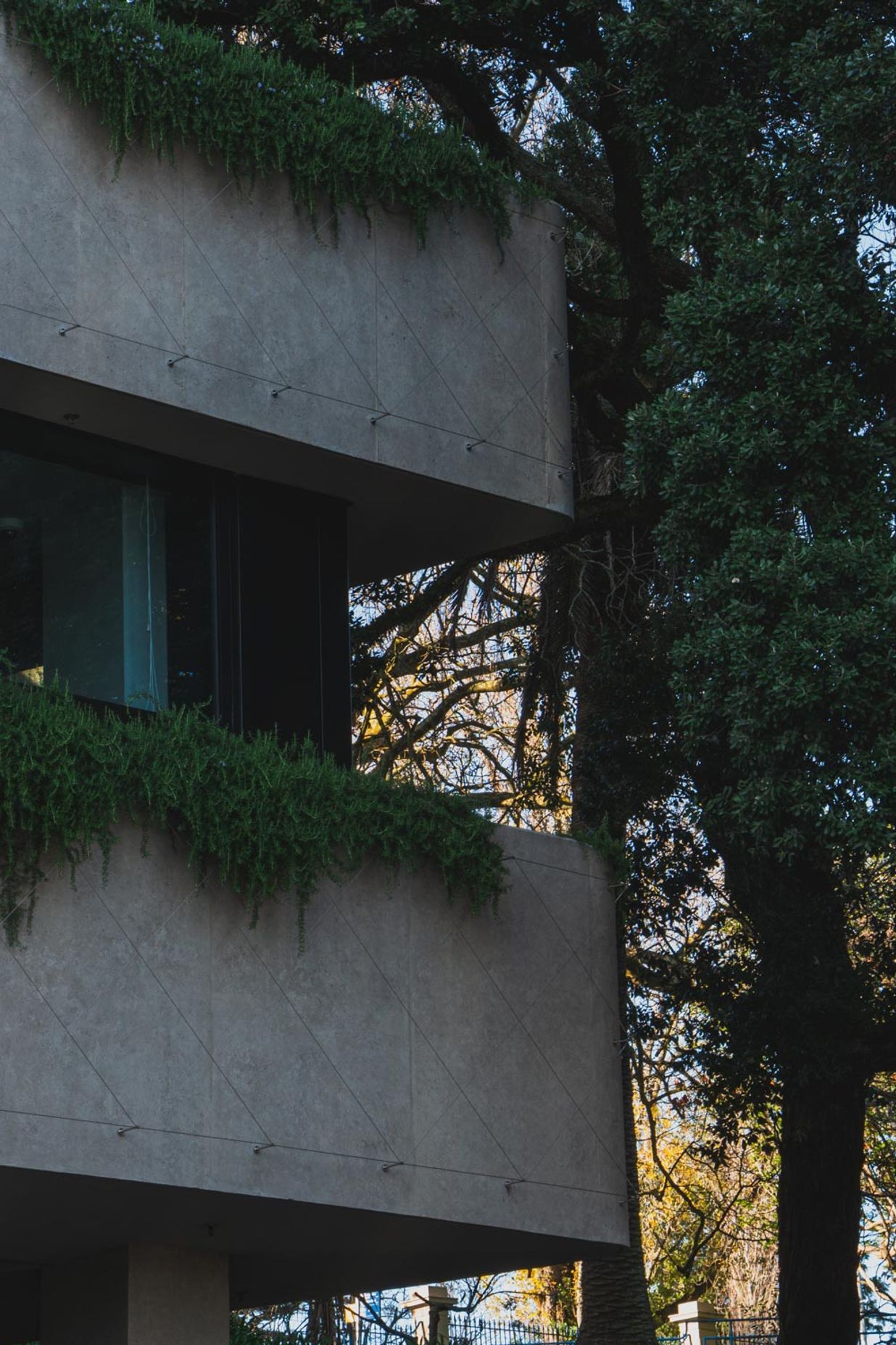 Northern Club Bankside Extension - balustrade and green facade project