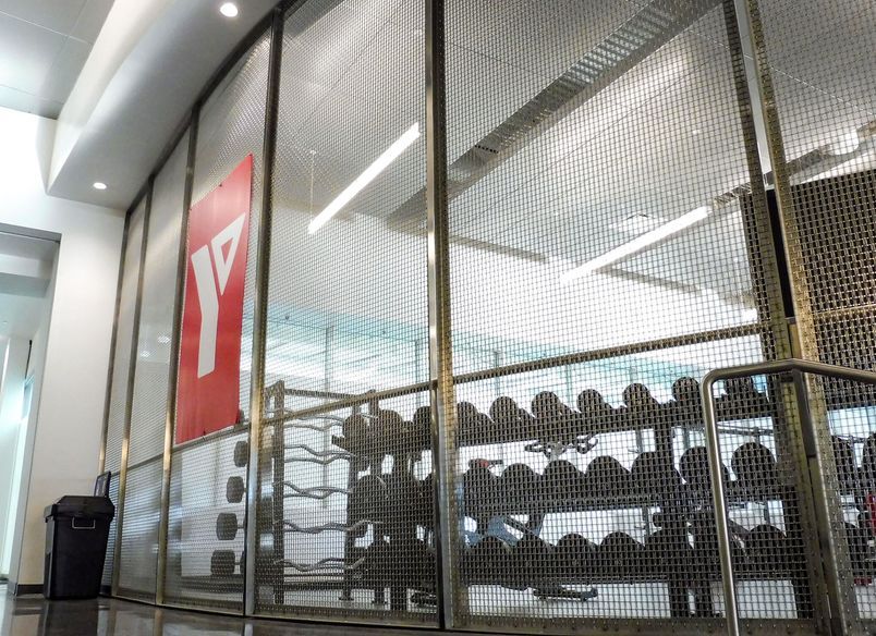 Wire Mesh Space Dividers at YMCA