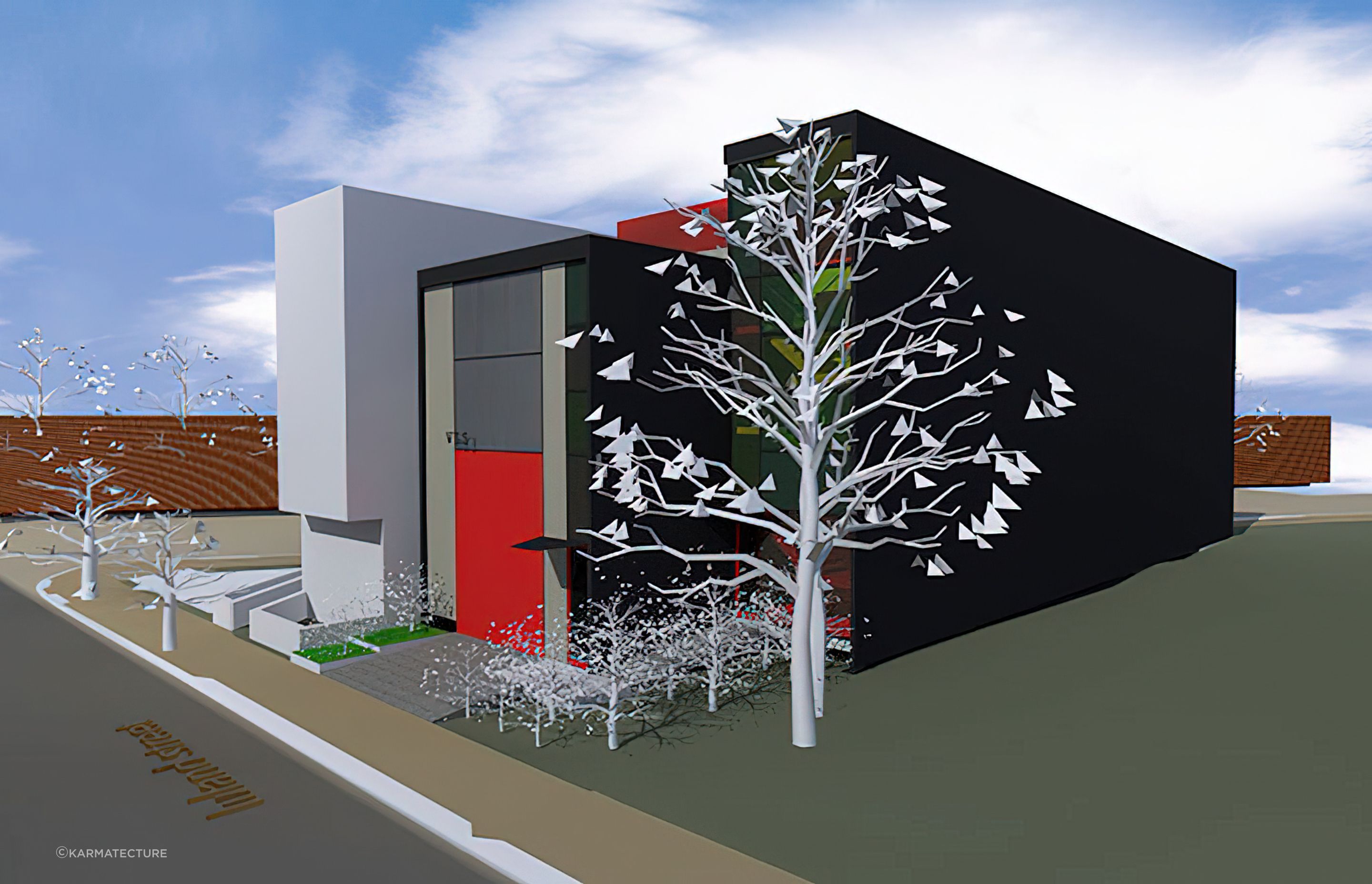 Two street frontages and a protected tree to consider