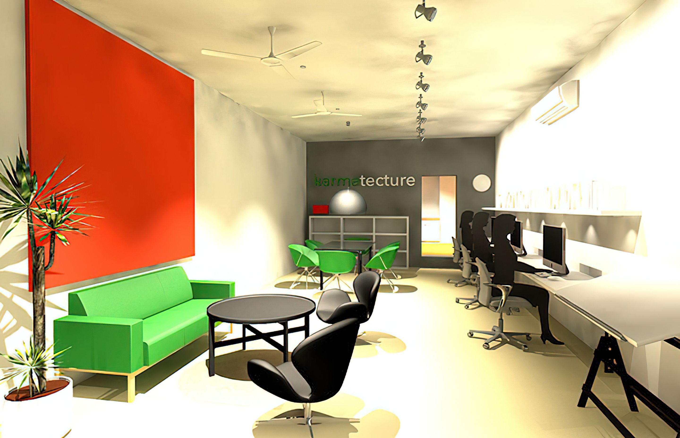 Initial 3-D, just using the render engine from Archicad, allowed for planning of spaces and sourcing of furniture to fit.