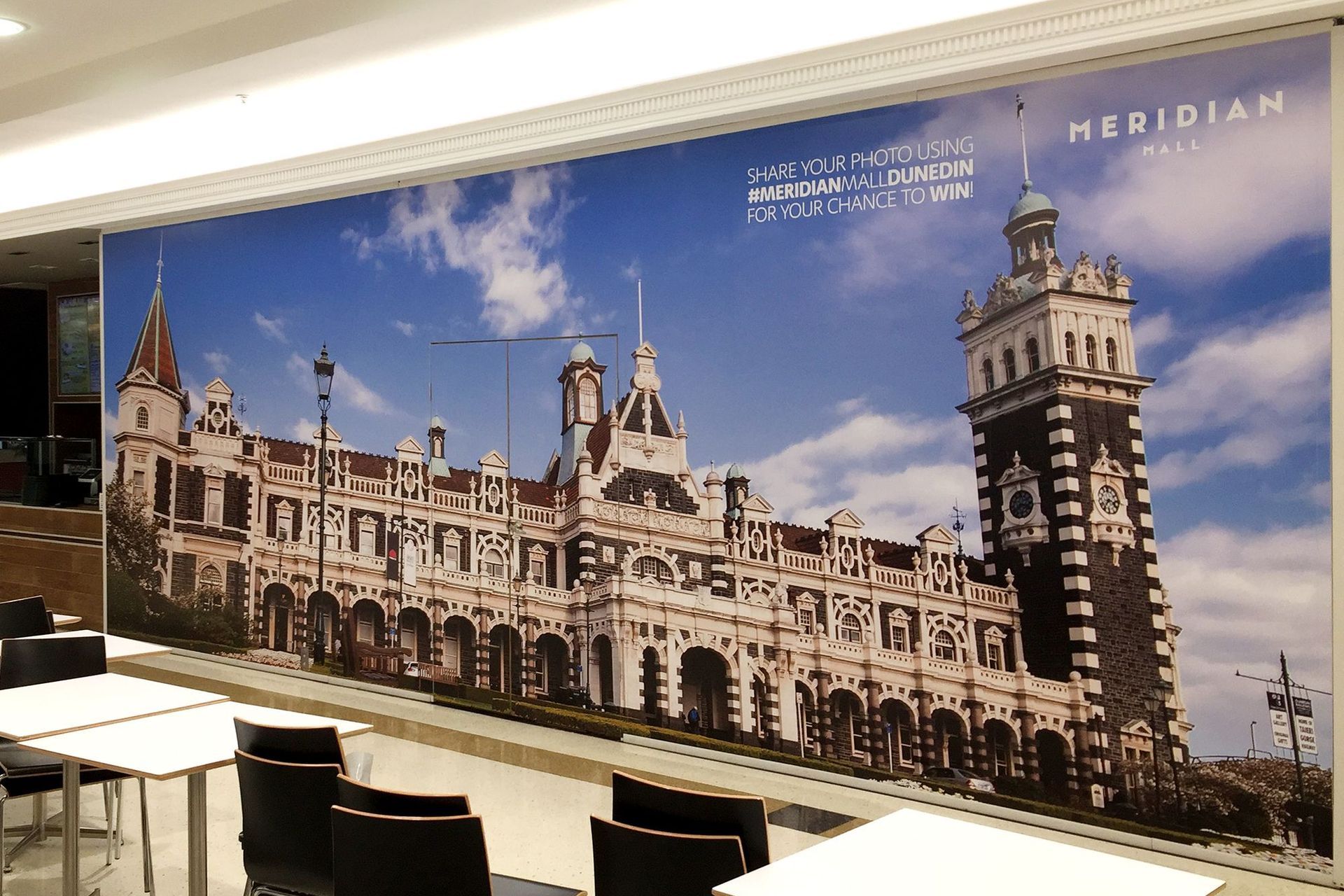 Internal wall graphics for Meridian Mall, Dunedin