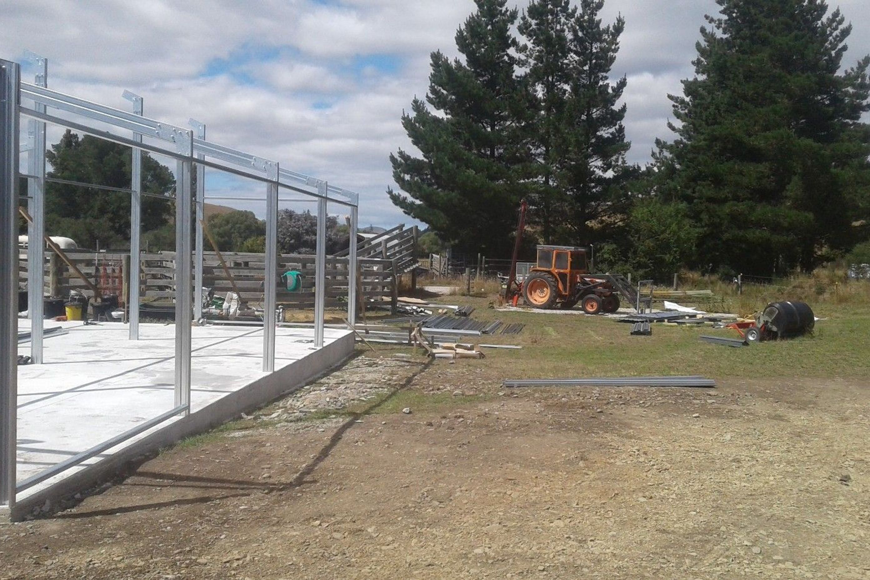 Steel framing being erected cont-