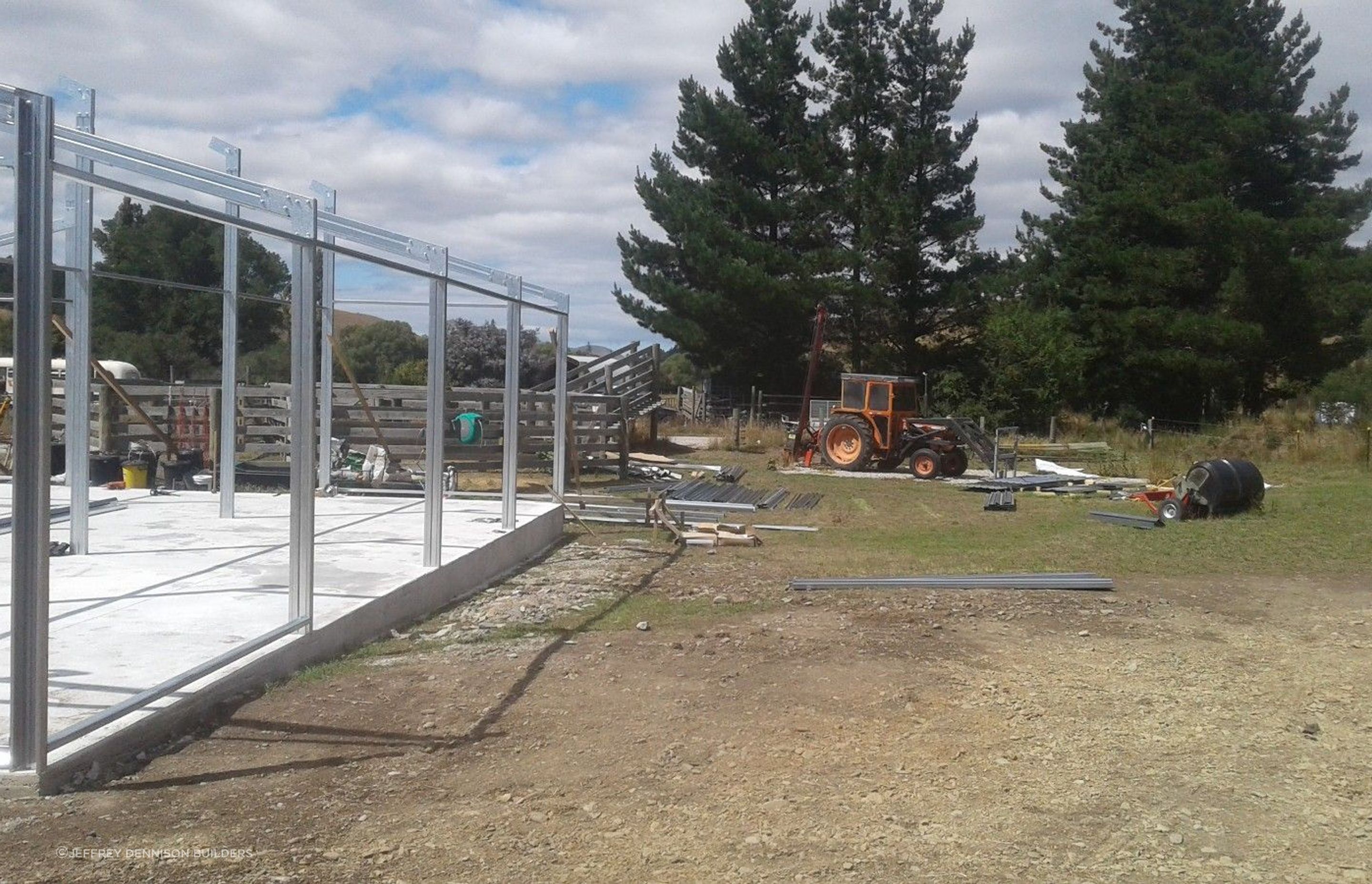 Steel framing being erected cont-