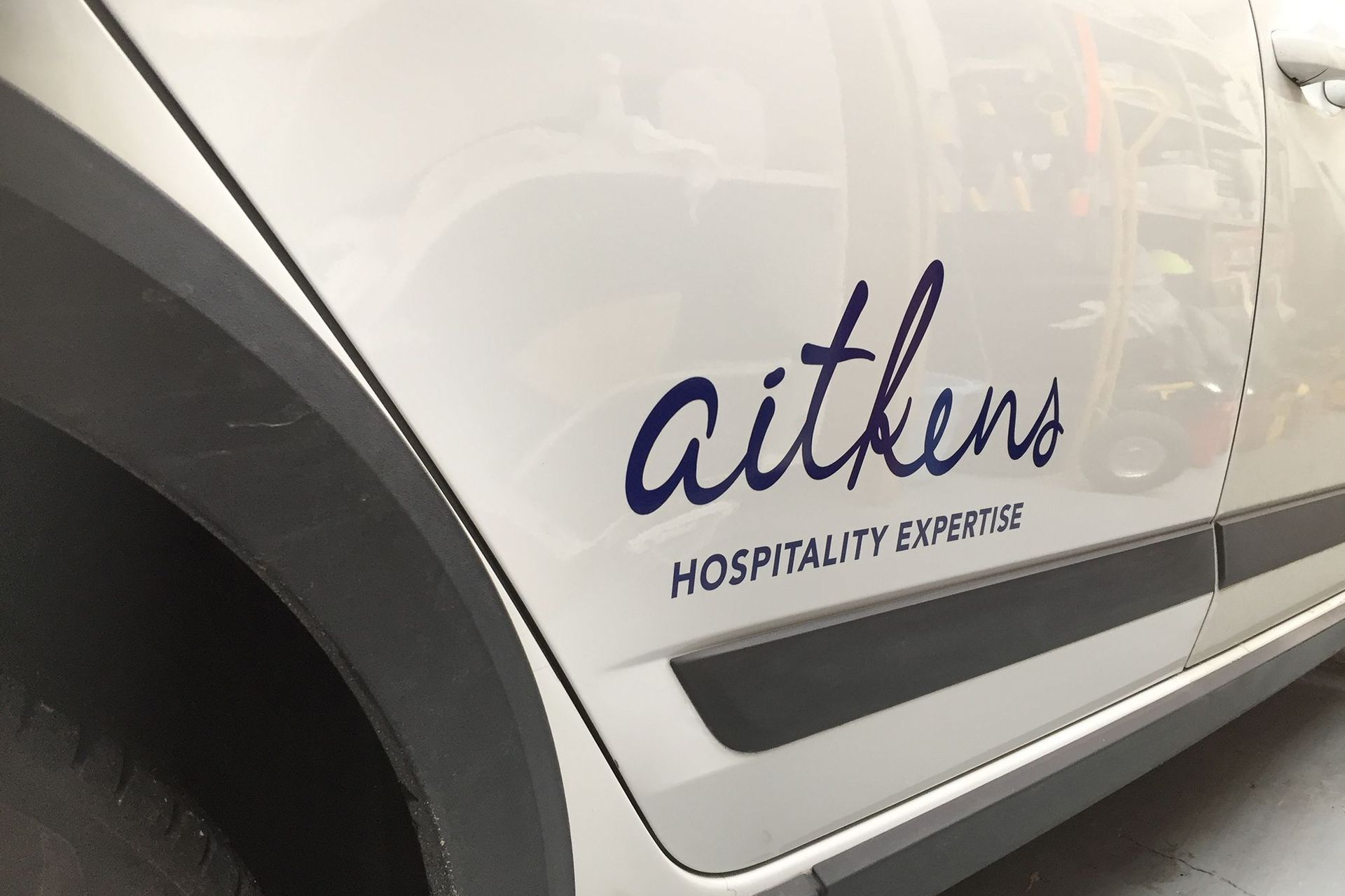 Vehicle signage for Aitkens, Dunedin