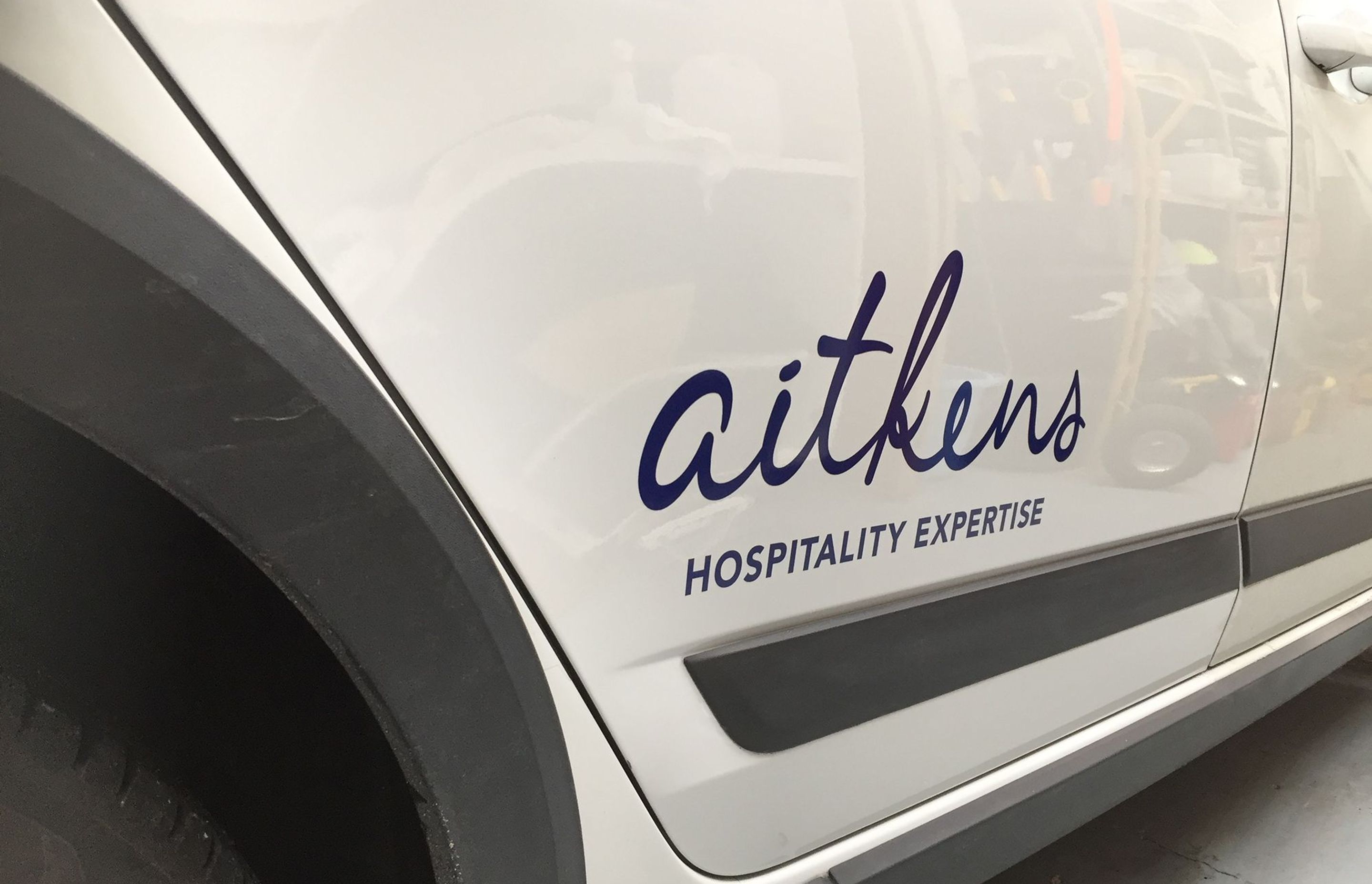 Vehicle signage for Aitkens, Dunedin
