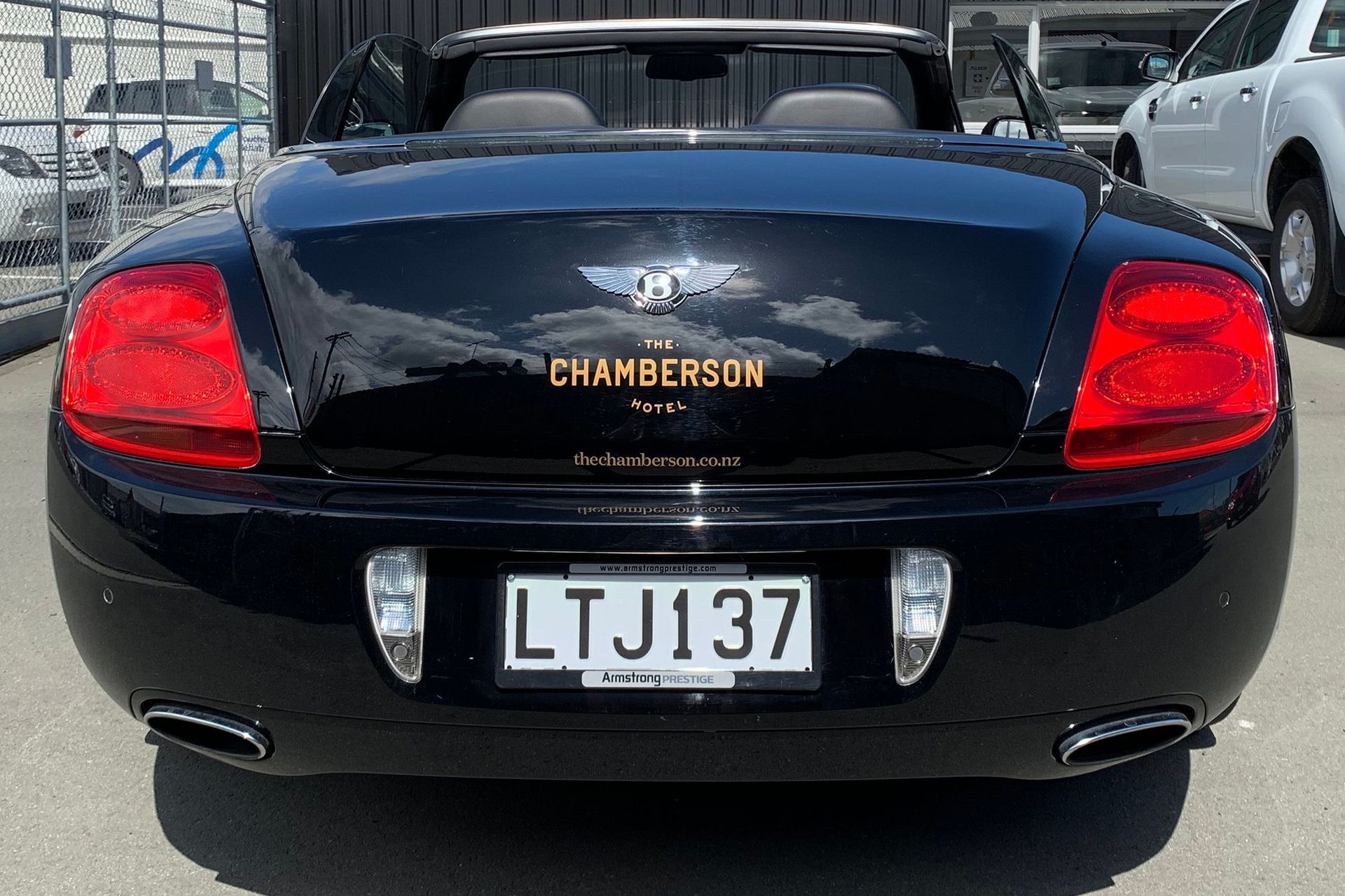 Vehicle signage for The Chamberson Hotel, Dunedin