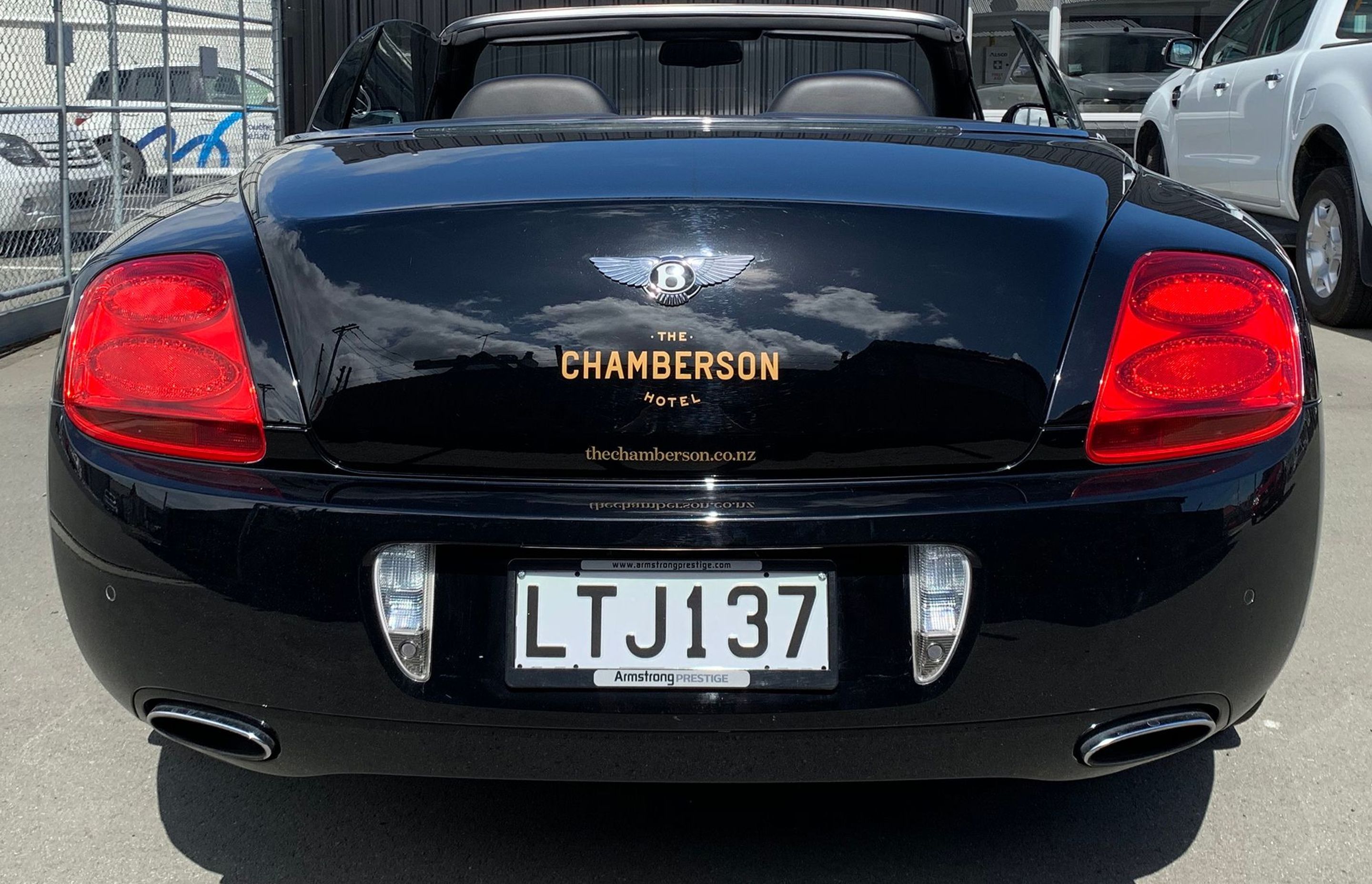 Vehicle signage for The Chamberson Hotel, Dunedin