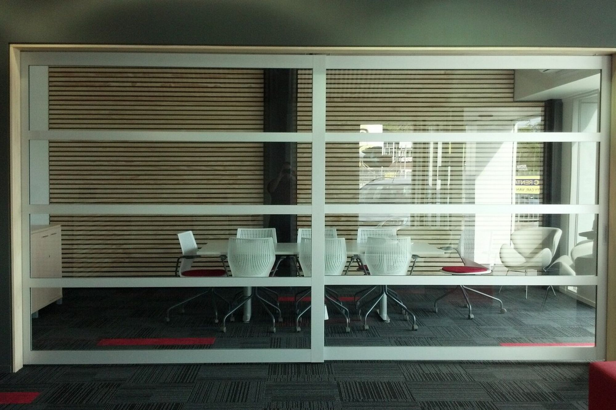 Glass sliding doors for meeting room