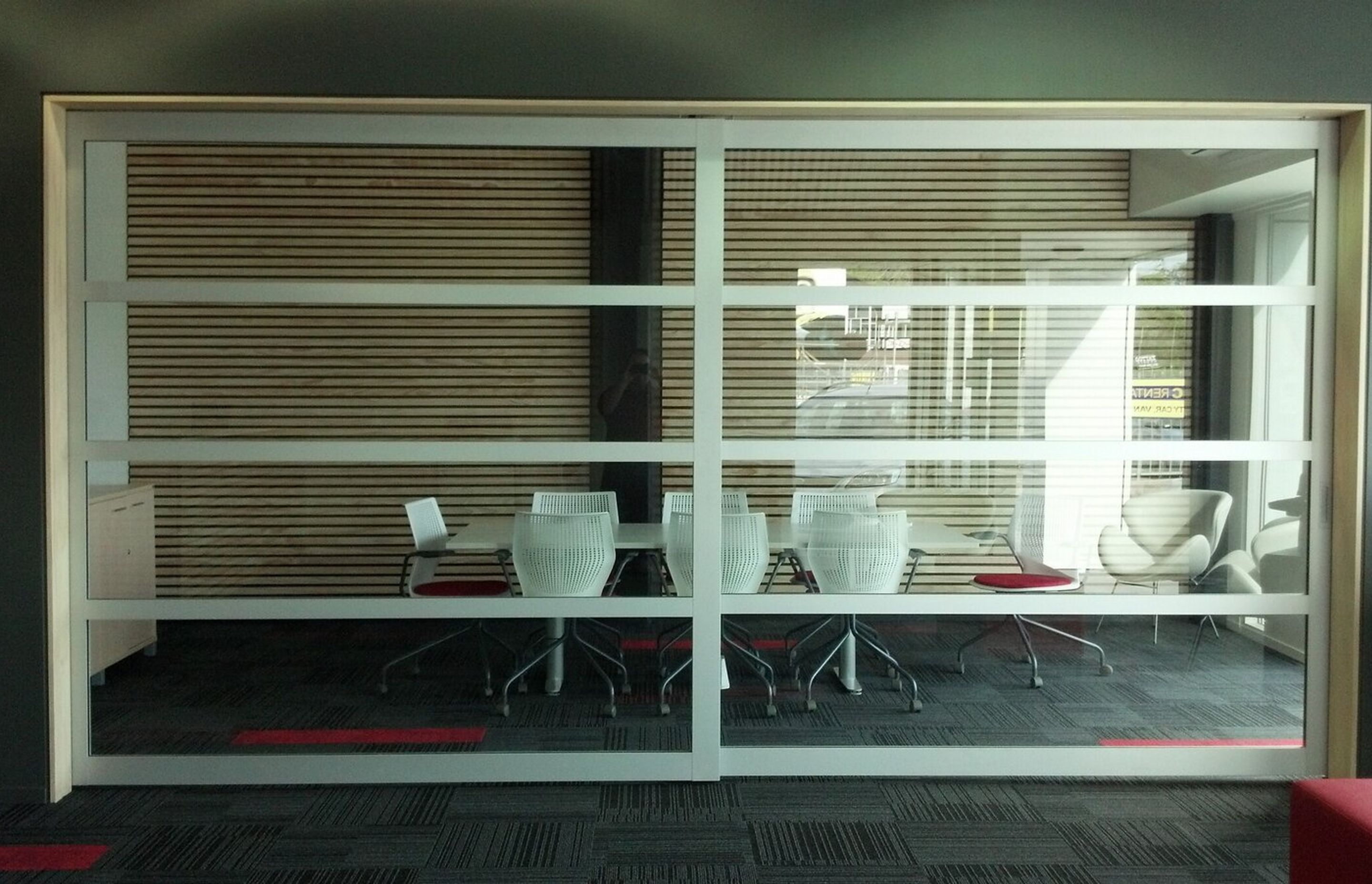 Glass sliding doors for meeting room