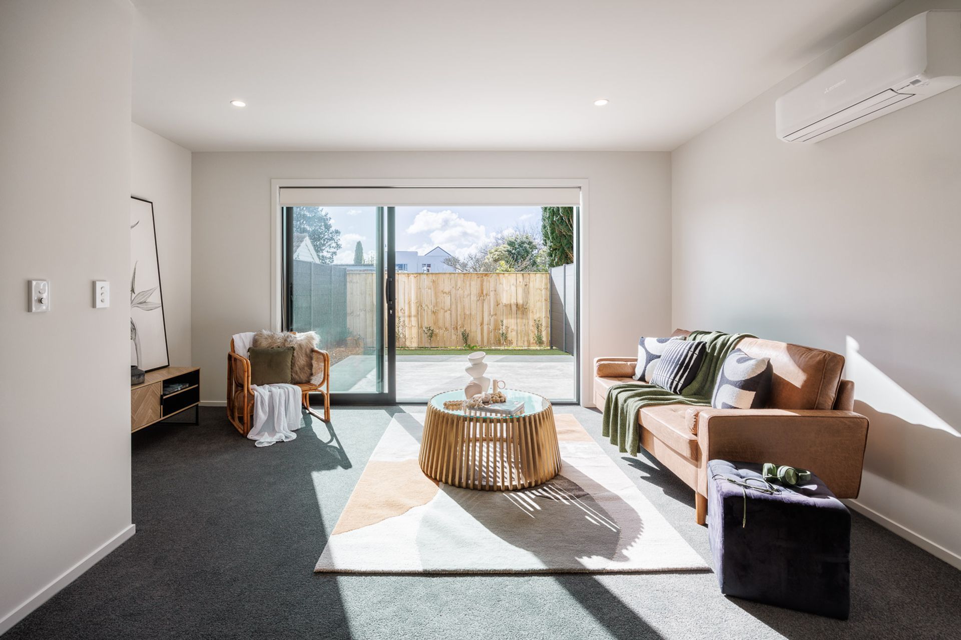 Light, bright and private living space with indoor outdoor flow