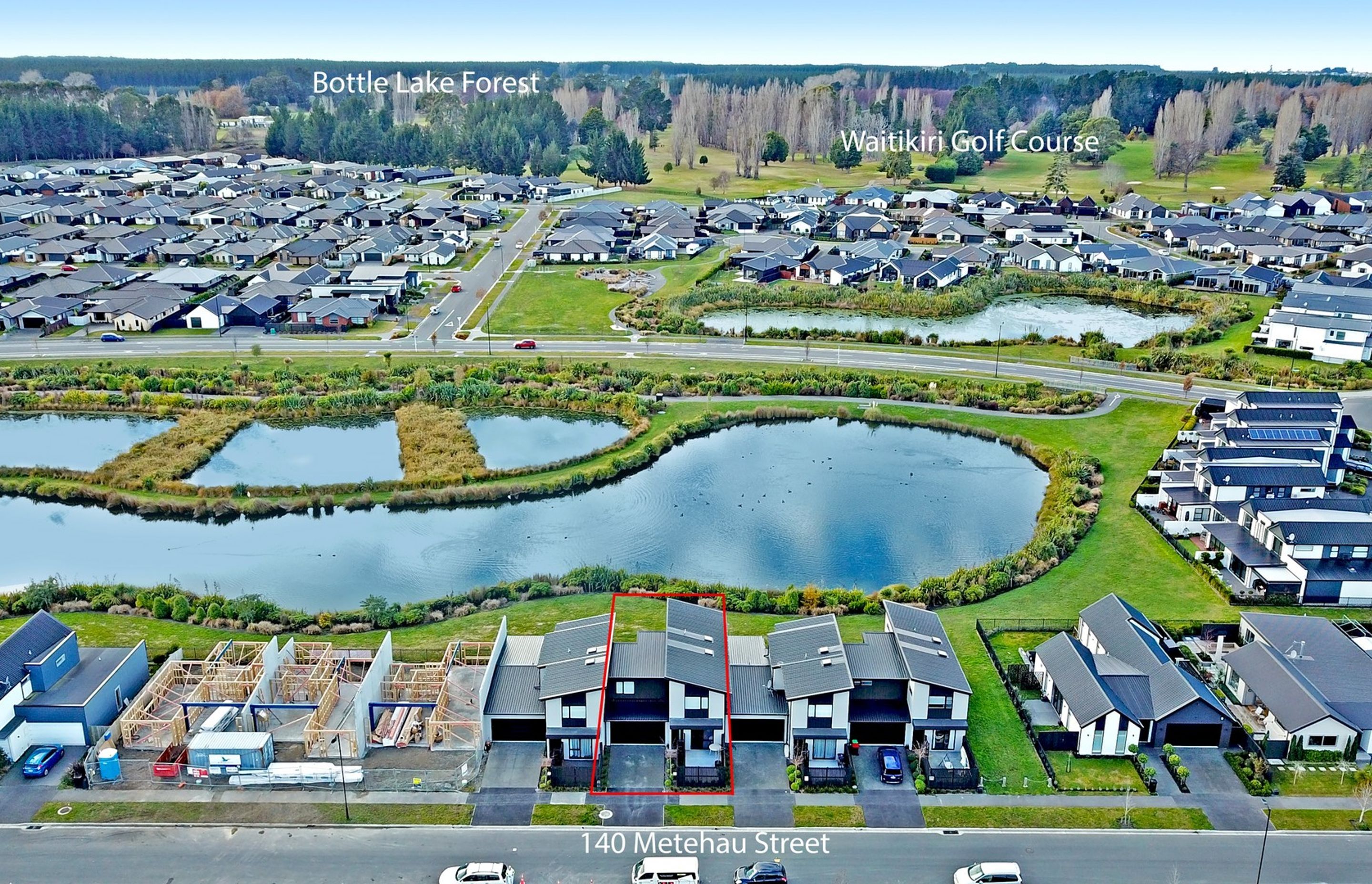 Good aerial shot of the 7 units, with the last 3 under construction