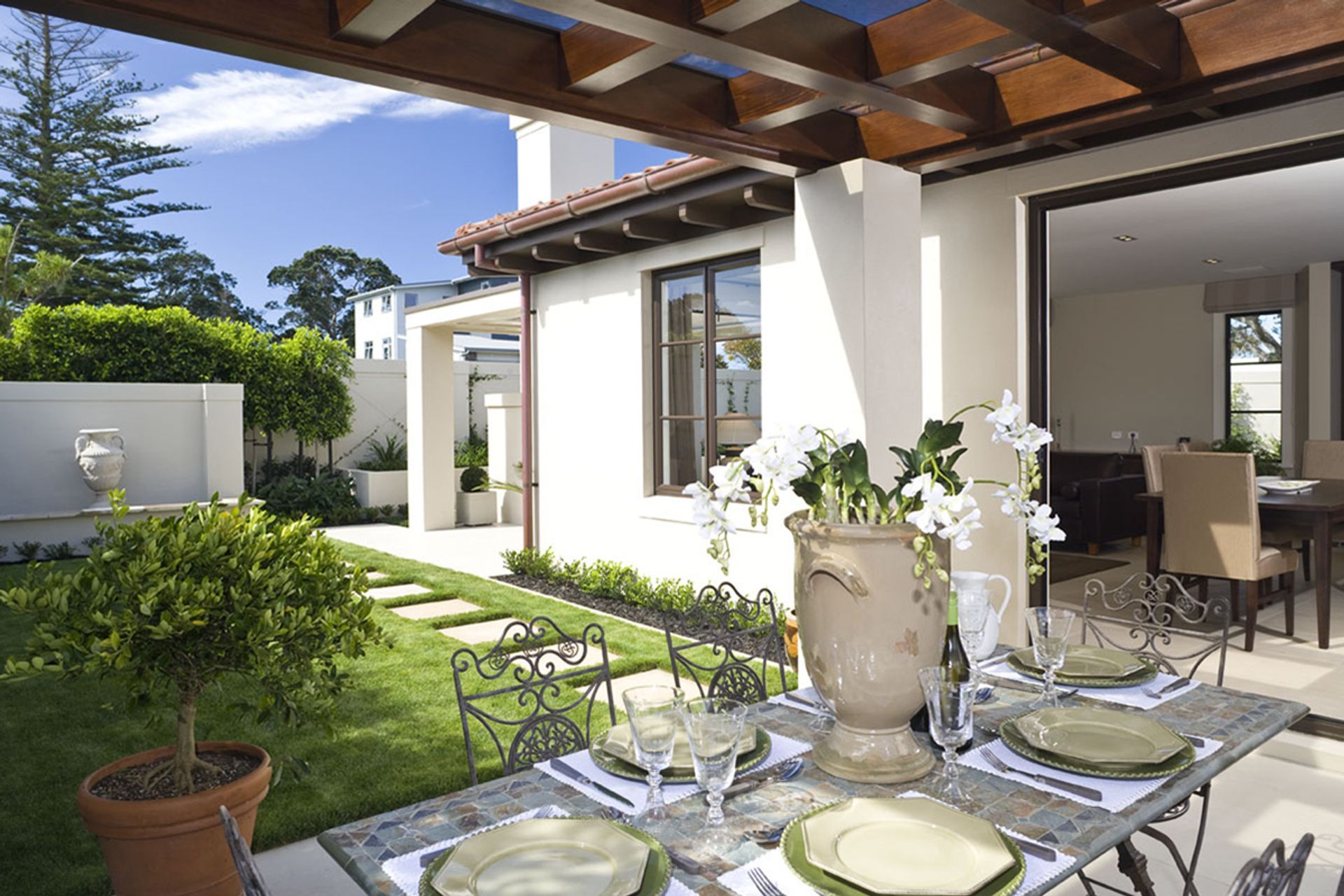 Life Outside: Every home in the Verita development comes complete with carefully designed and implemented outdoor living spaces and landscaping.