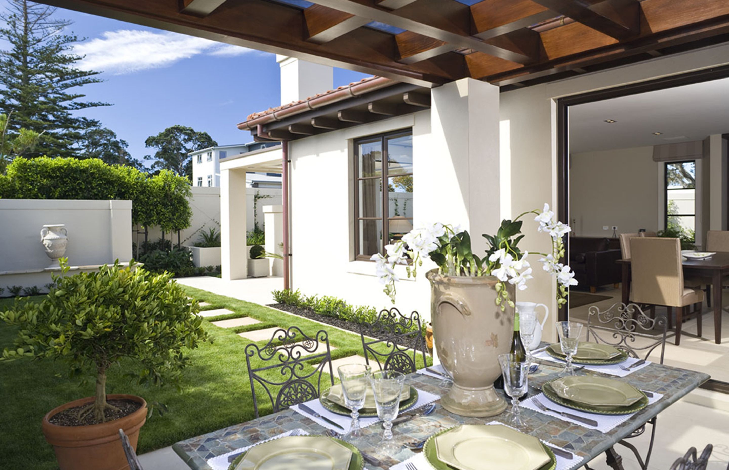 Life Outside: Every home in the Verita development comes complete with carefully designed and implemented outdoor living spaces and landscaping.