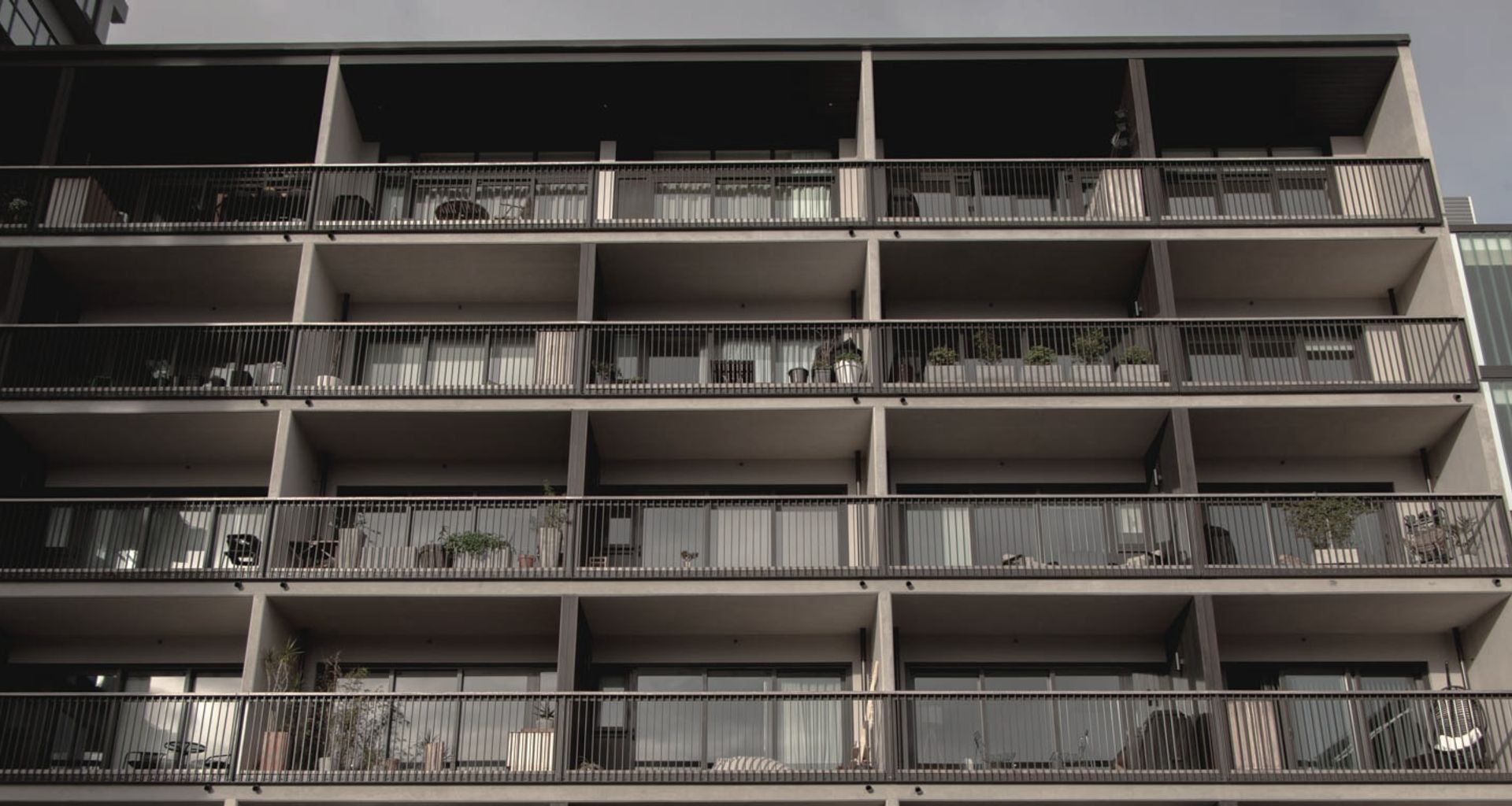 SKHY Apartments - exterior balustrades banner