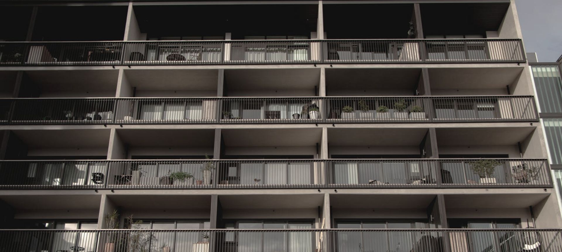 SKHY Apartments - exterior balustrades banner