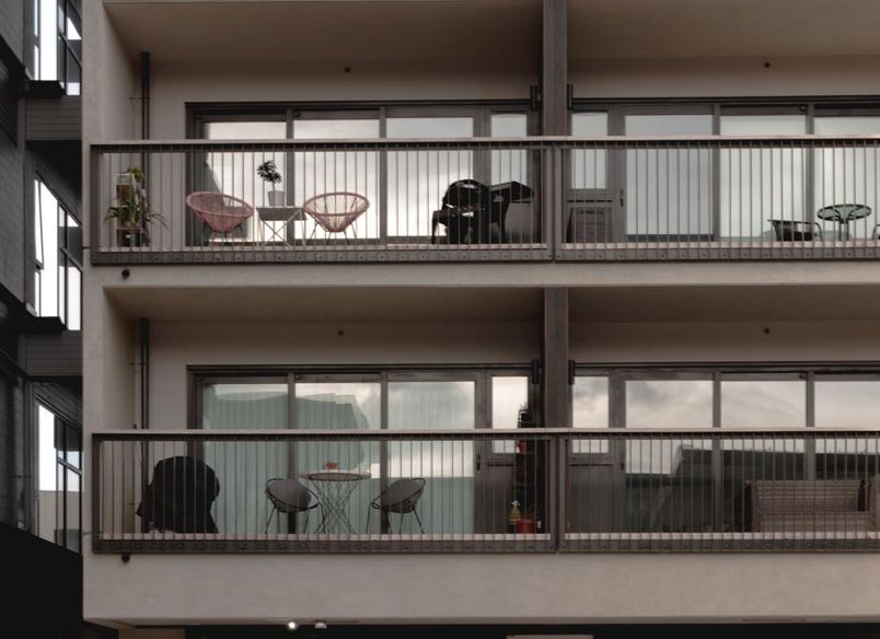 SKHY Apartments - exterior balustrades