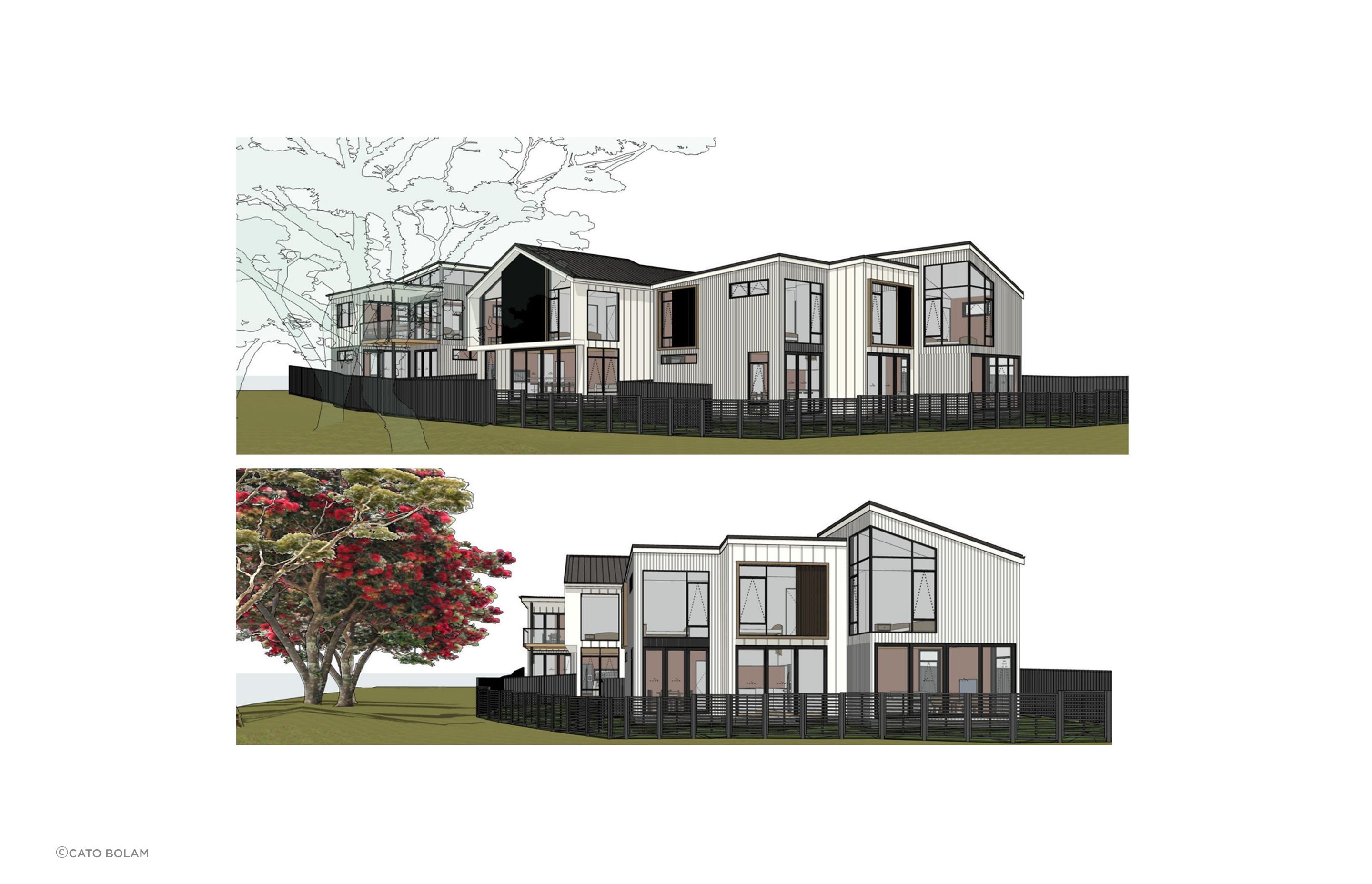 Mixed Suburban Zone - 3 dwellings on 743m² site