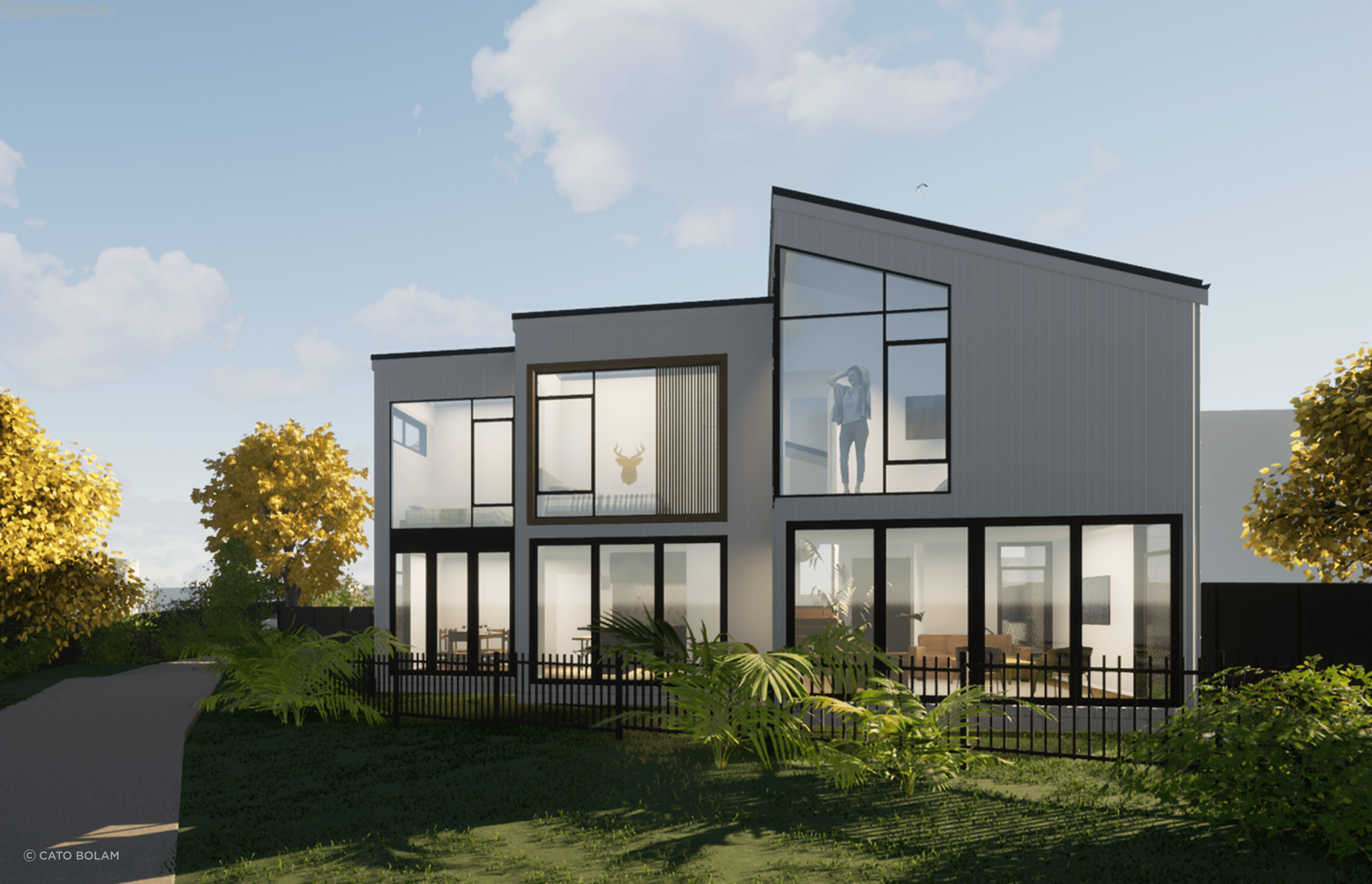 Mixed Suburban Zone - 3 dwellings on 743m² site