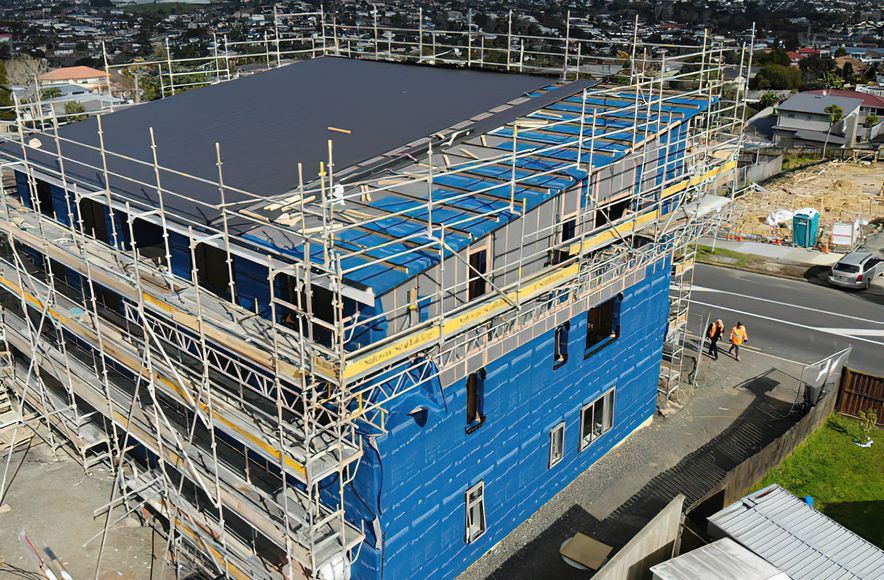 Pre-applied Building Underlay Protects CLT Panels from Moisture