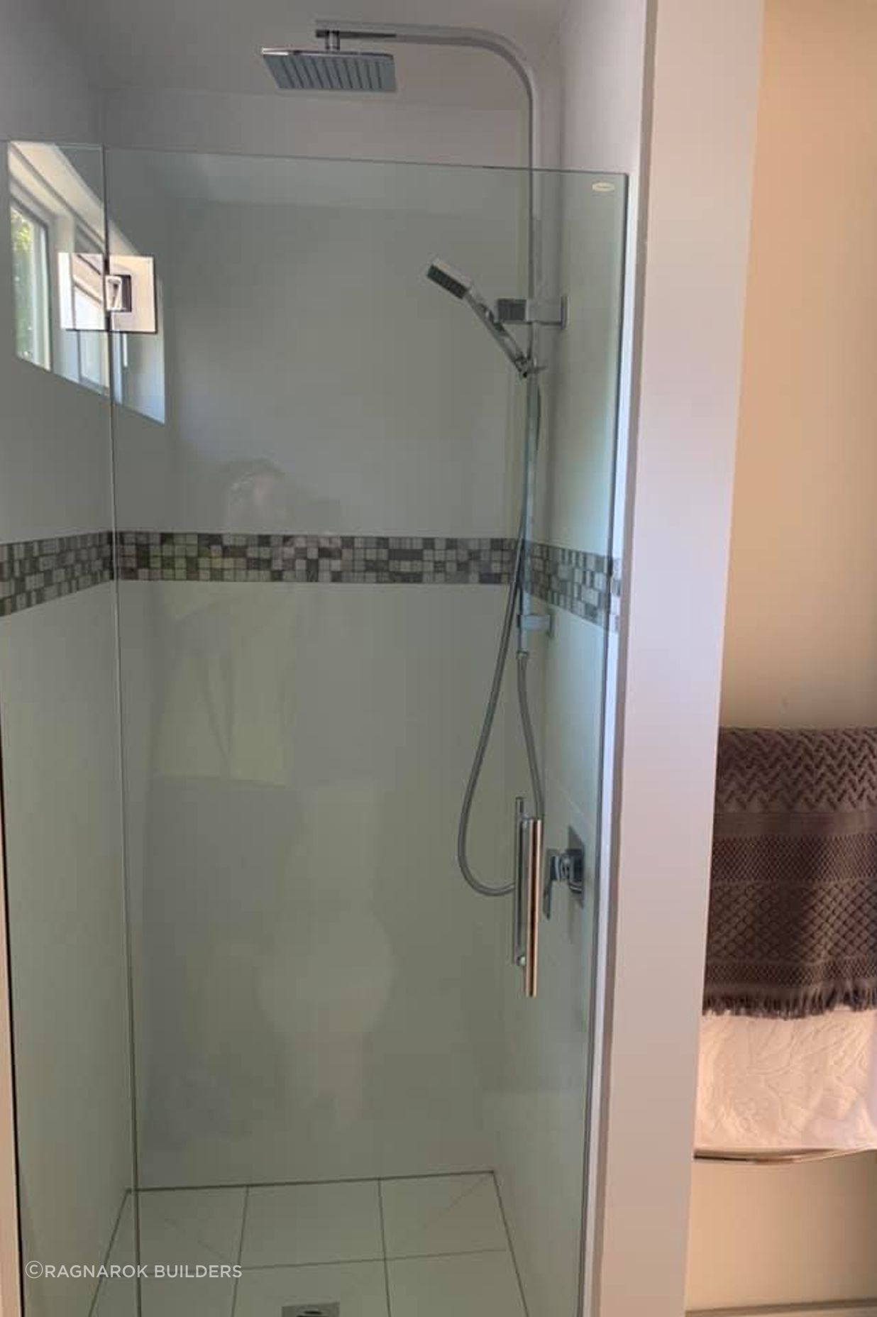 Tiled shower