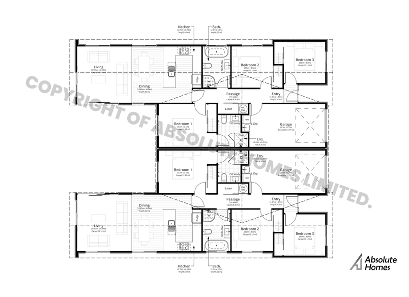 Knox Plan - Absolute Homes - Duplex