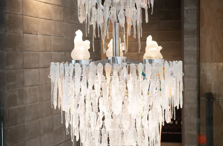 The Ghost Chandelier commission for the Dowse Art Museum
