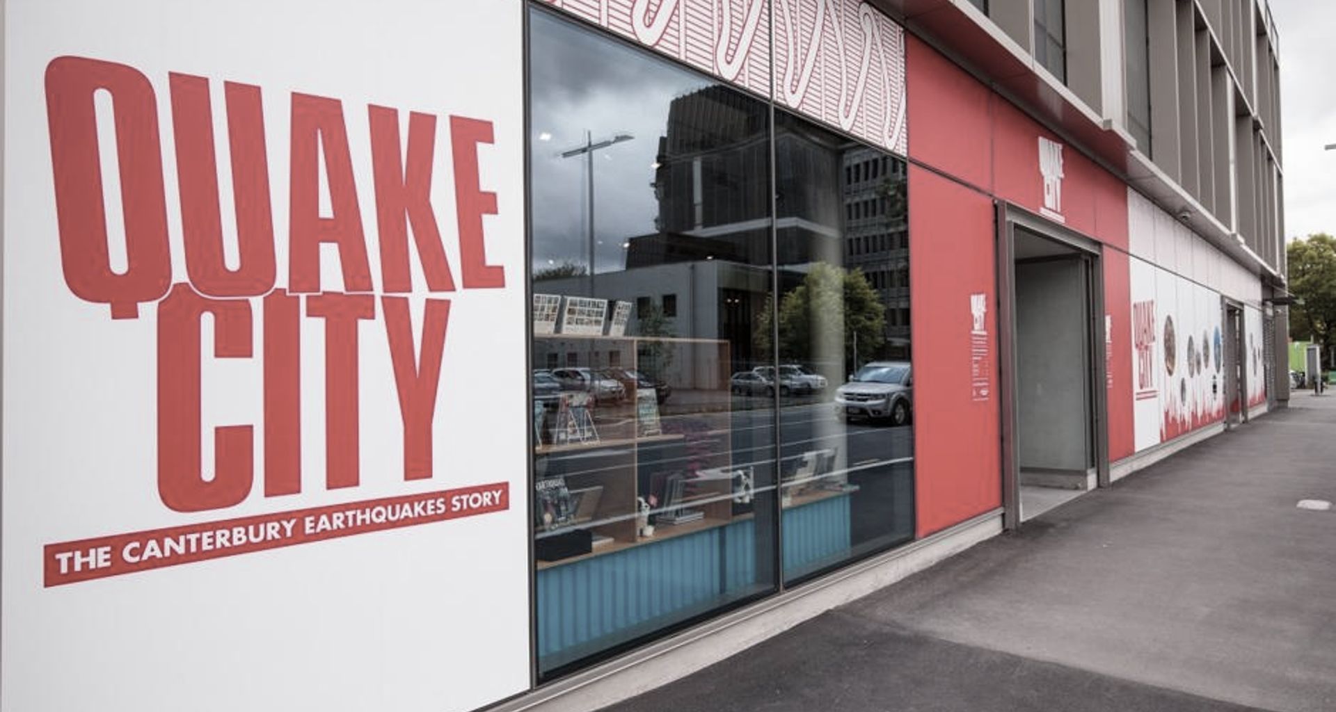 Quake City Museum banner