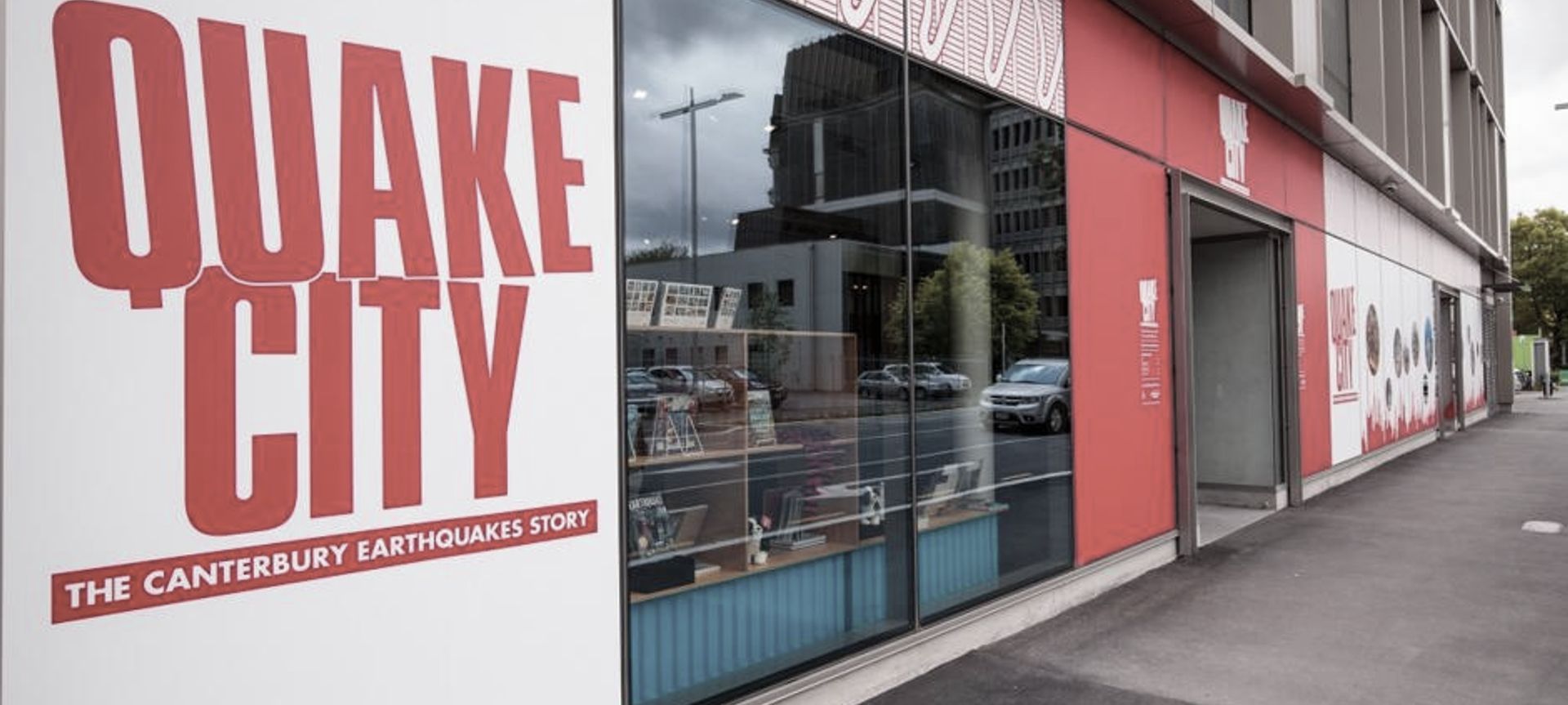 Quake City Museum banner