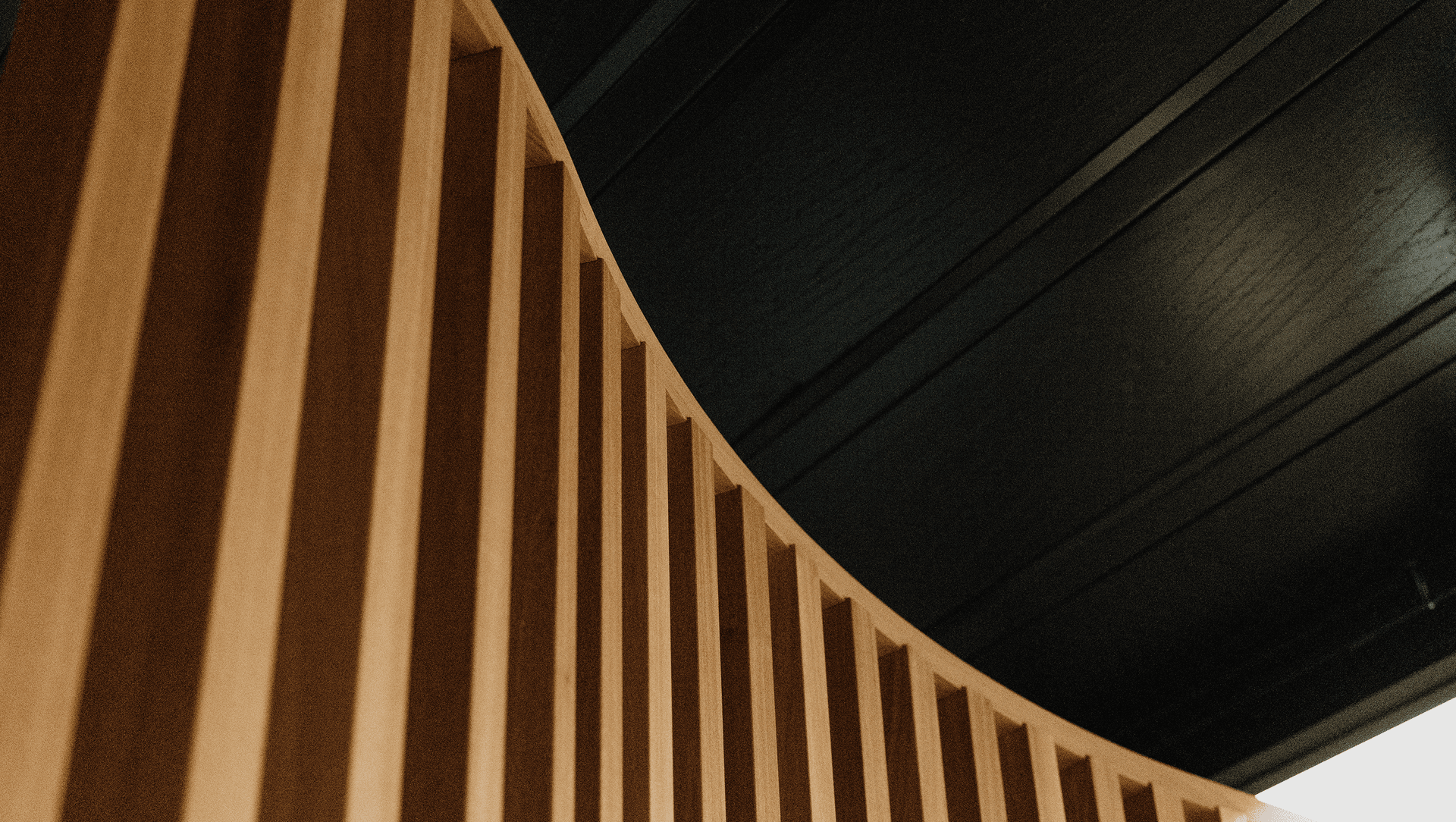 HNKN Office - Curved Timber Batten Wall banner
