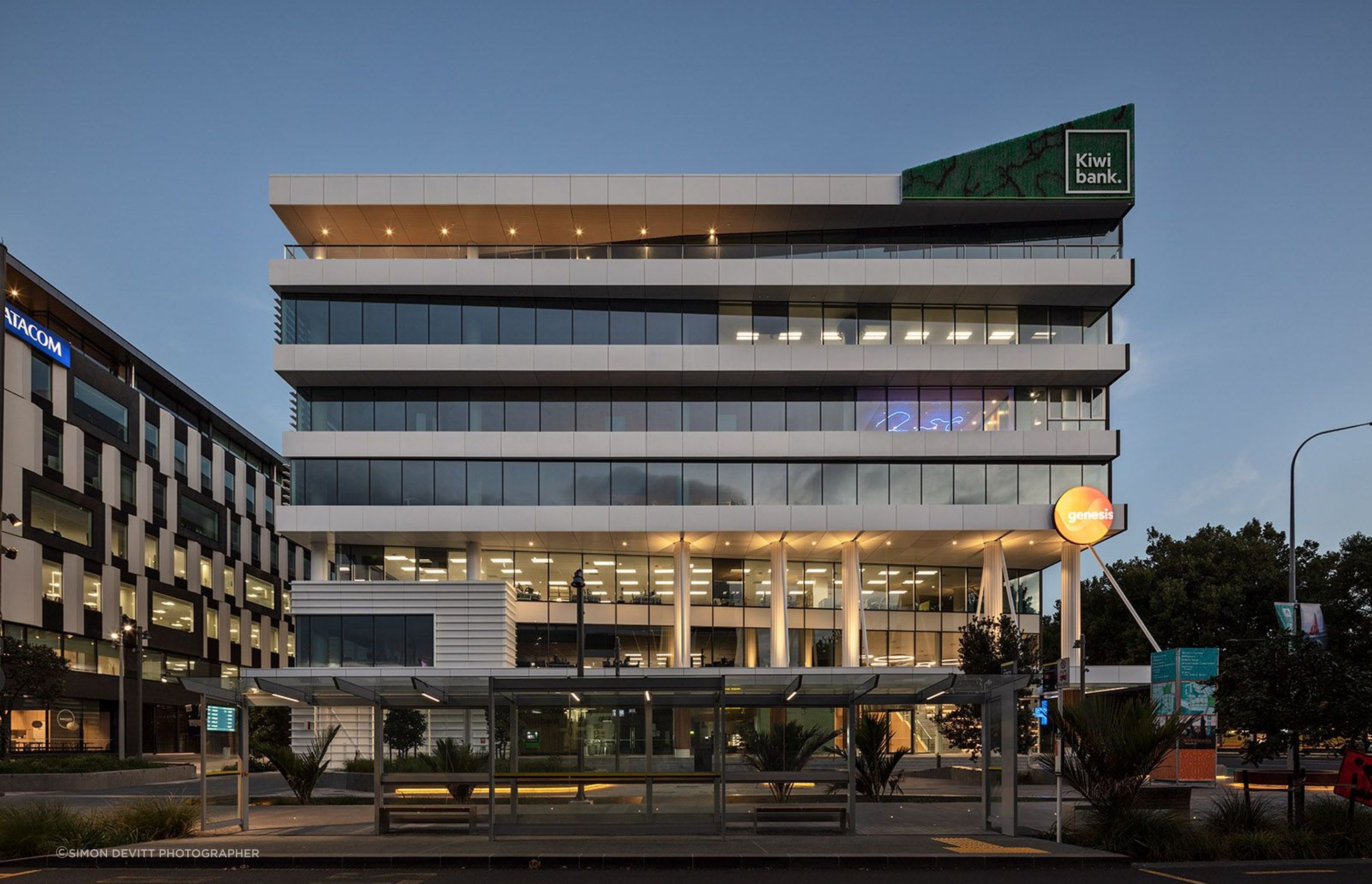 The western side of the building fronts onto Daldy Street and is where the main entrance to building is situated.