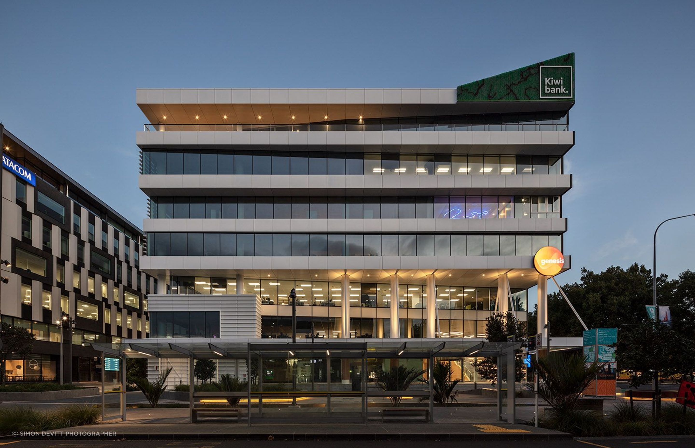 The western side of the building fronts onto Daldy Street and is where the main entrance to building is situated.